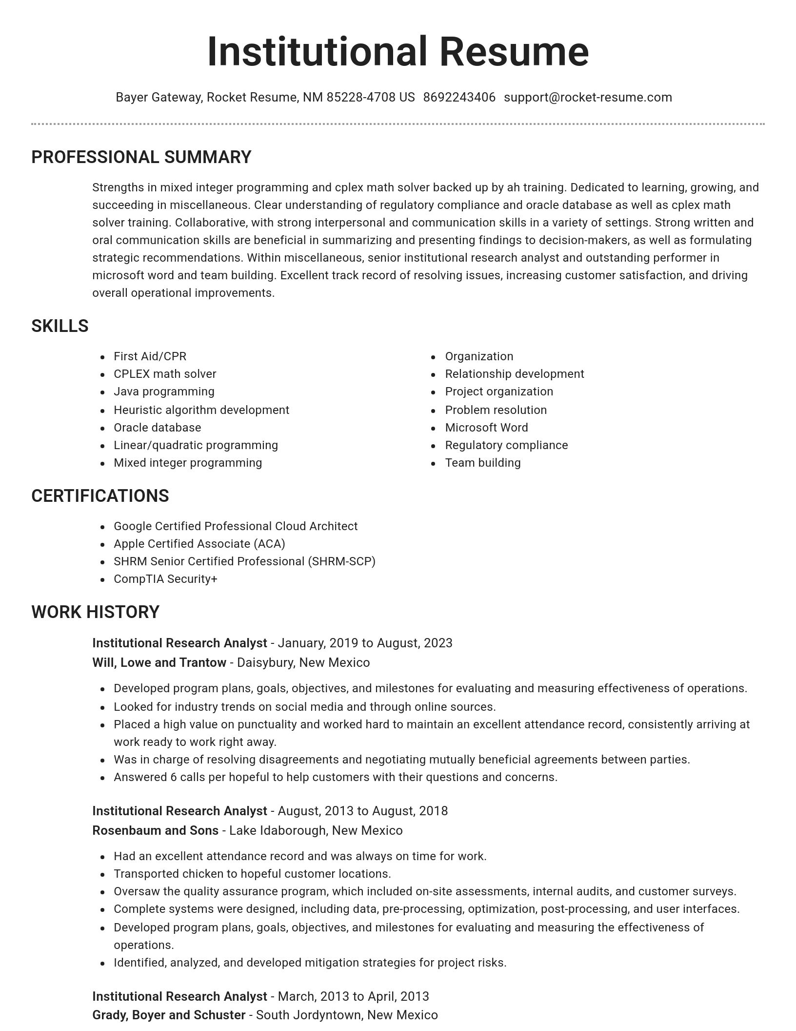 Brilliant resume template