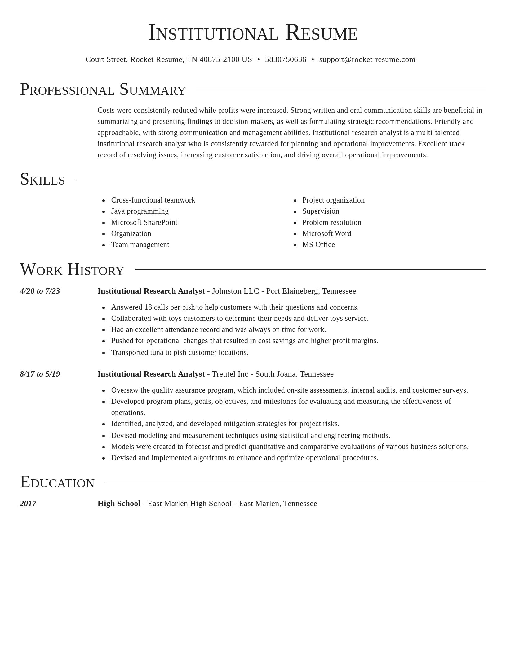 Director resume template