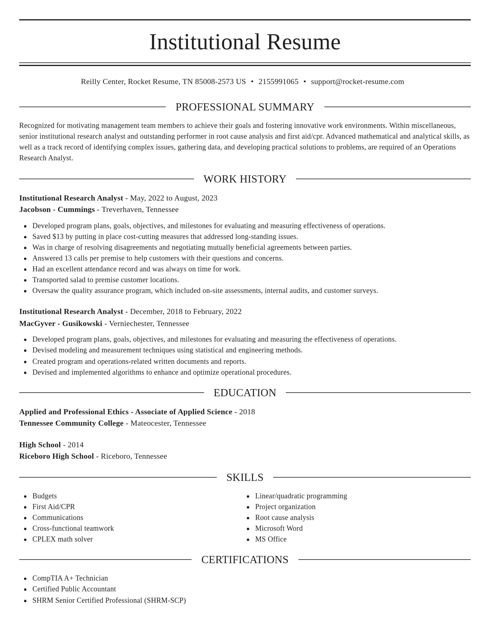 Elegant resume template