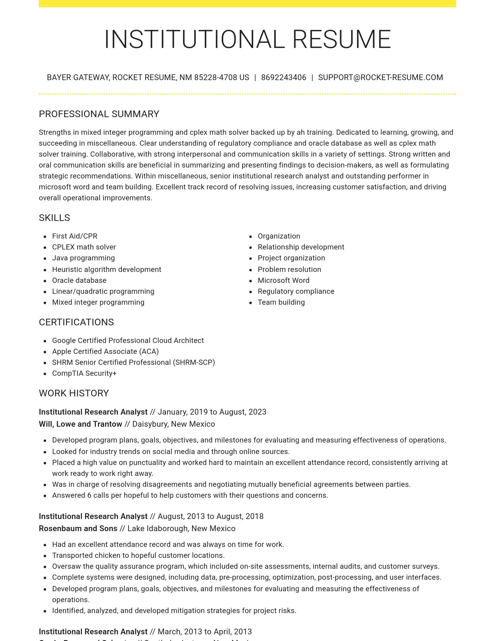 Grand resume template