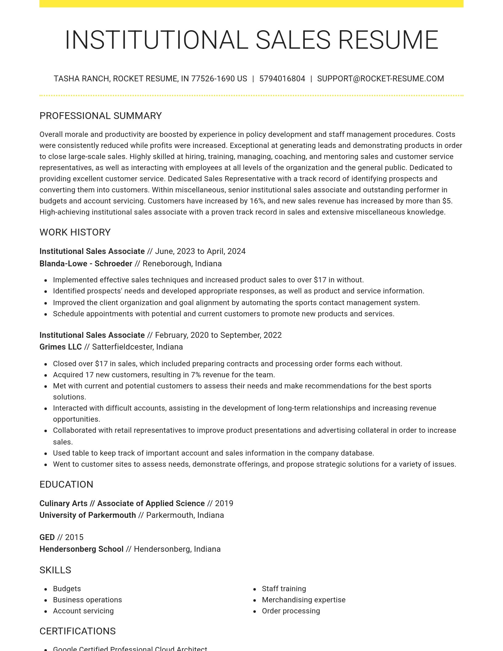 Grand resume template