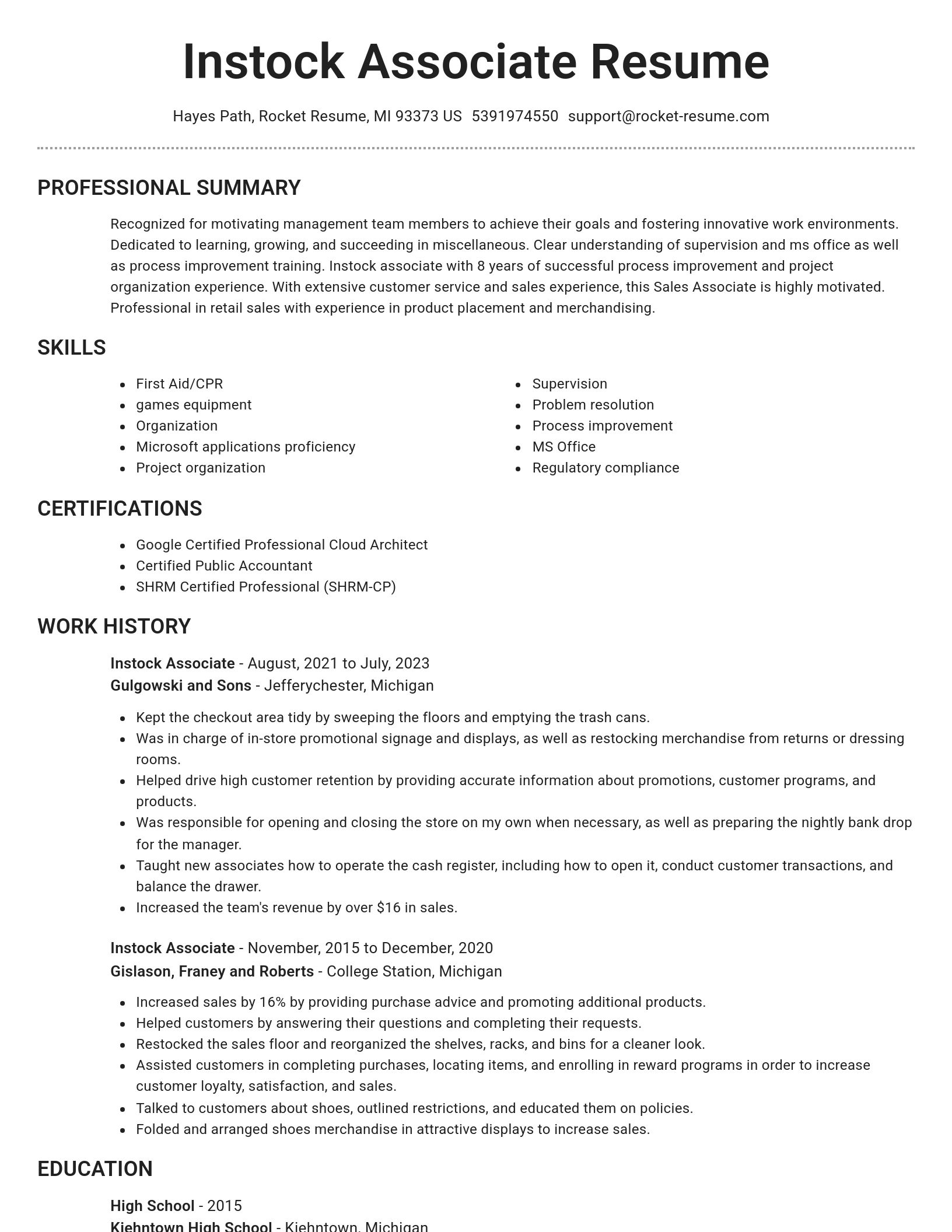 Brilliant resume template