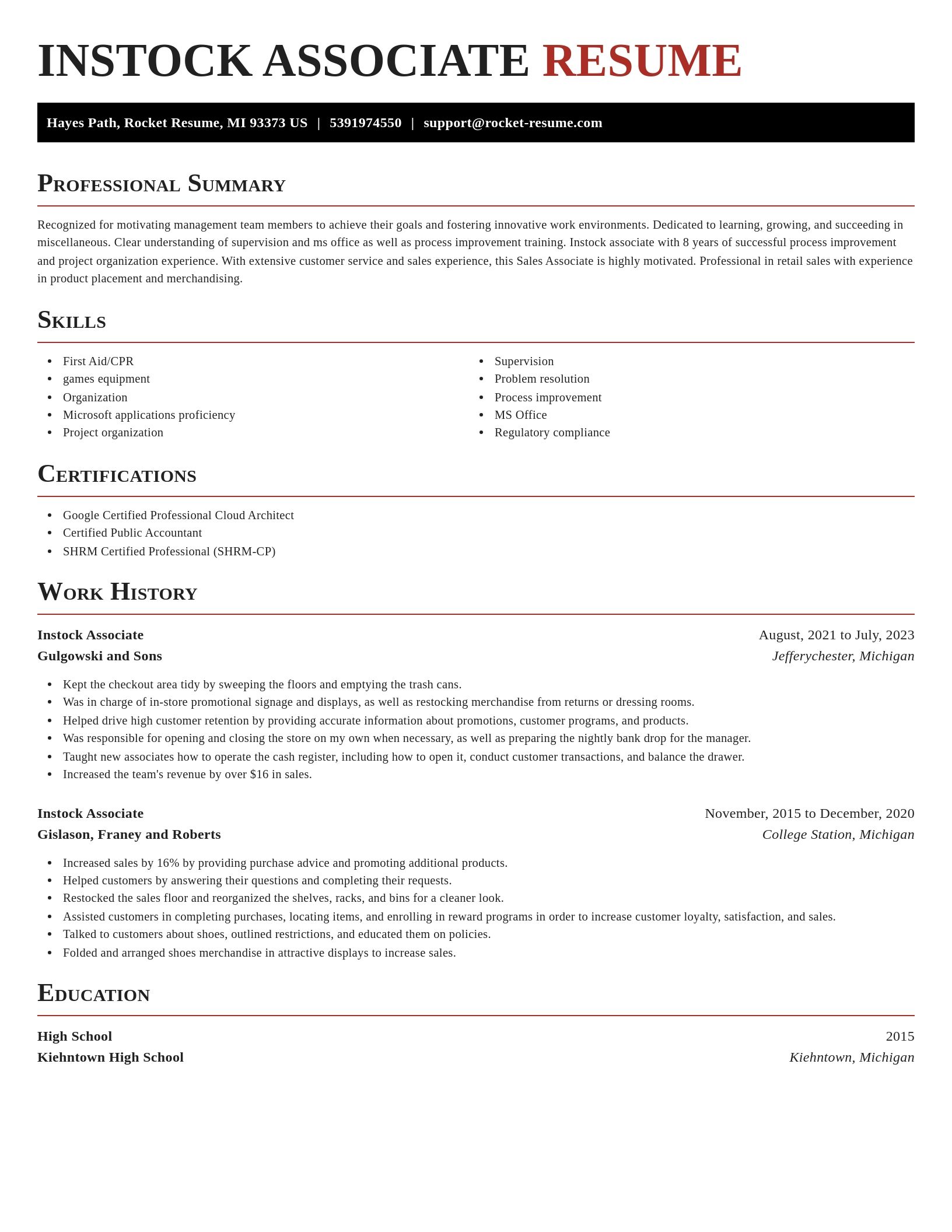 Exquisite resume template