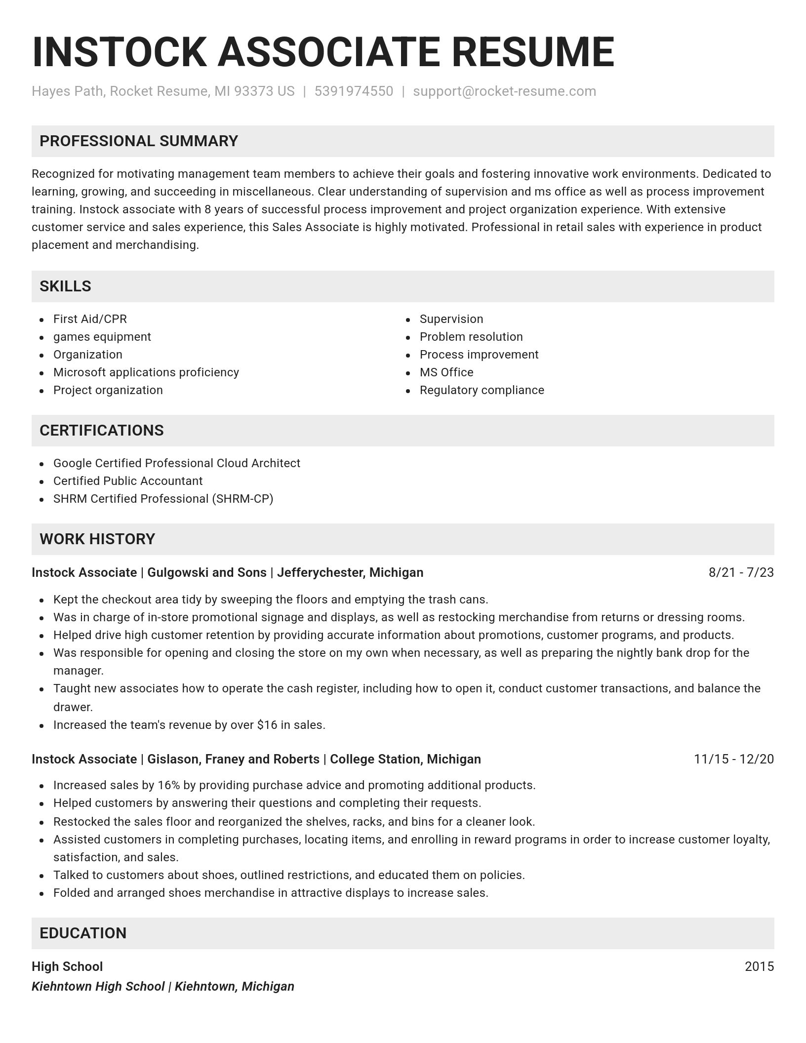 Genius resume template