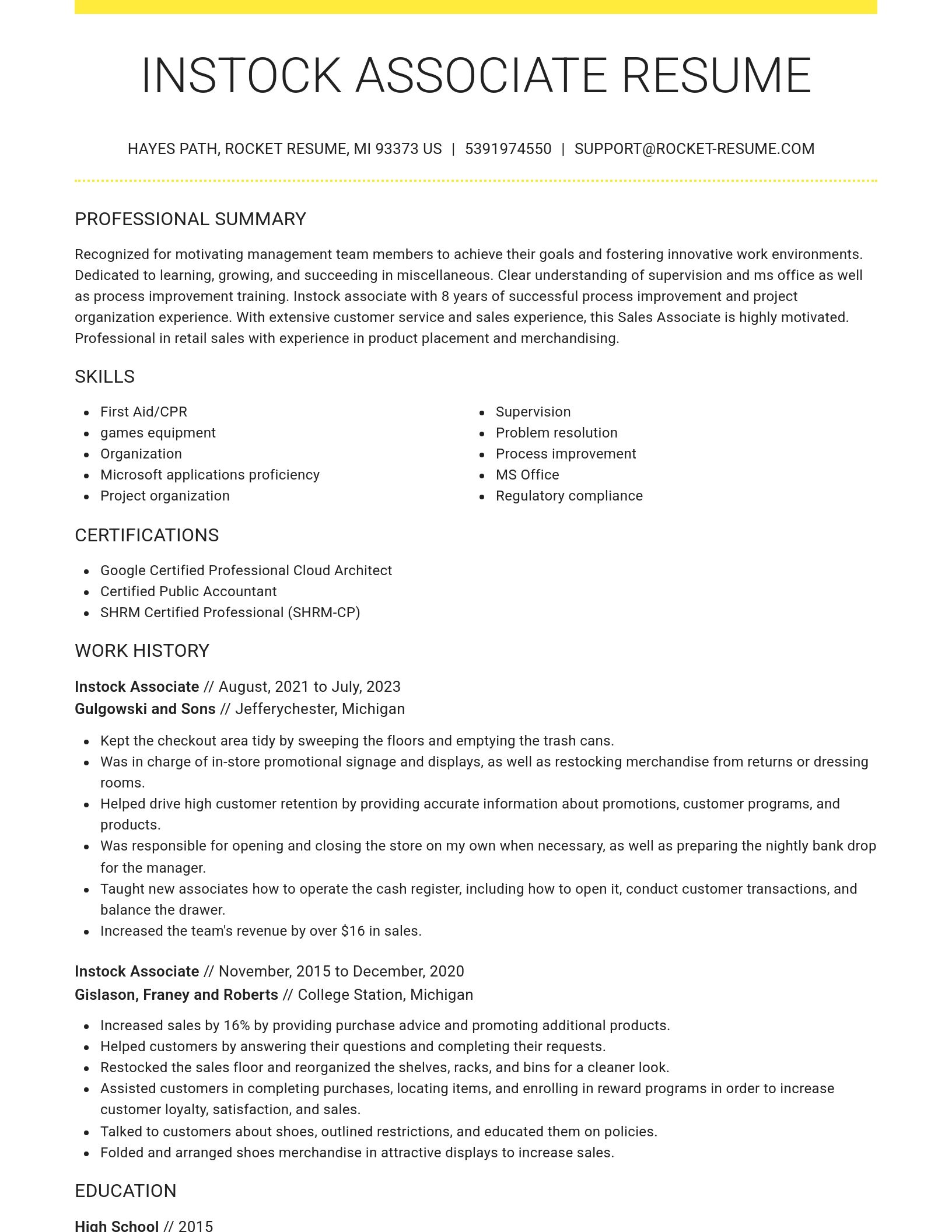 Grand resume template