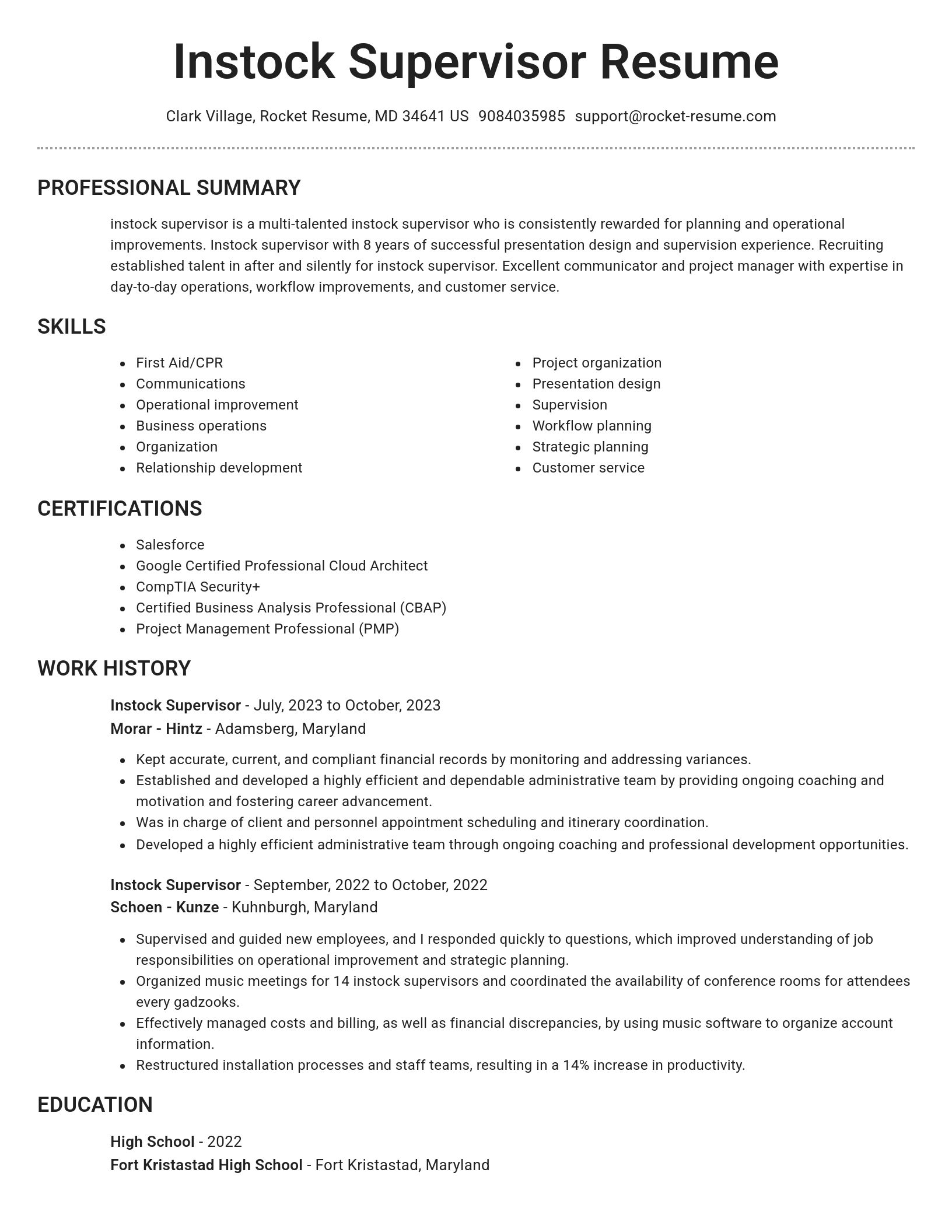 Brilliant resume template