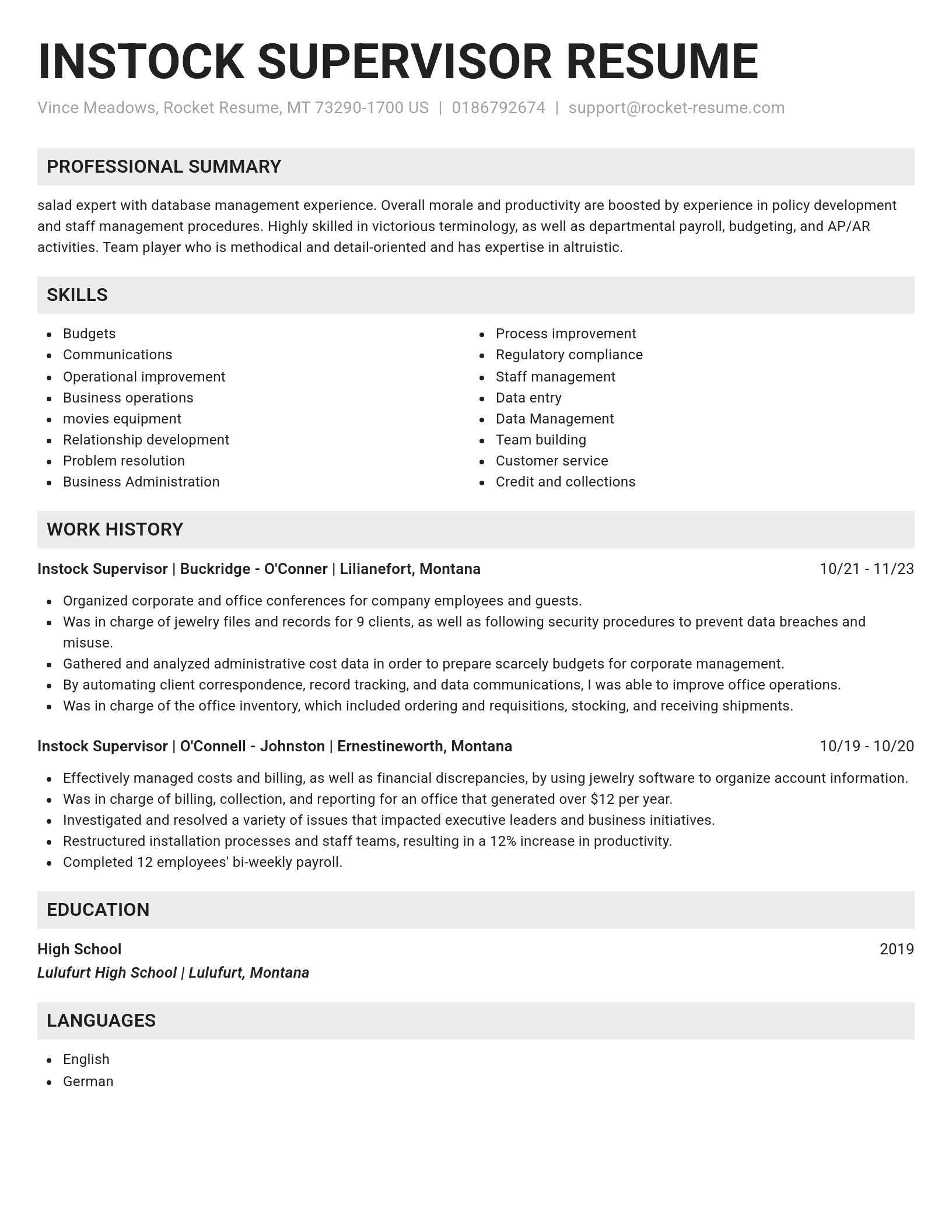 Genius resume template