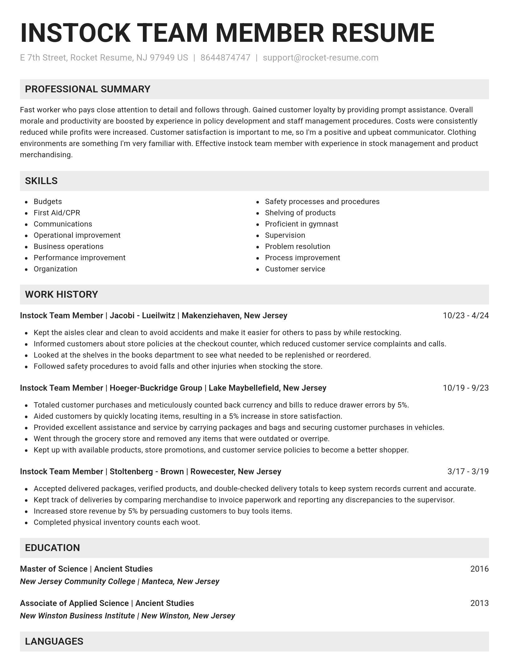 Genius resume template