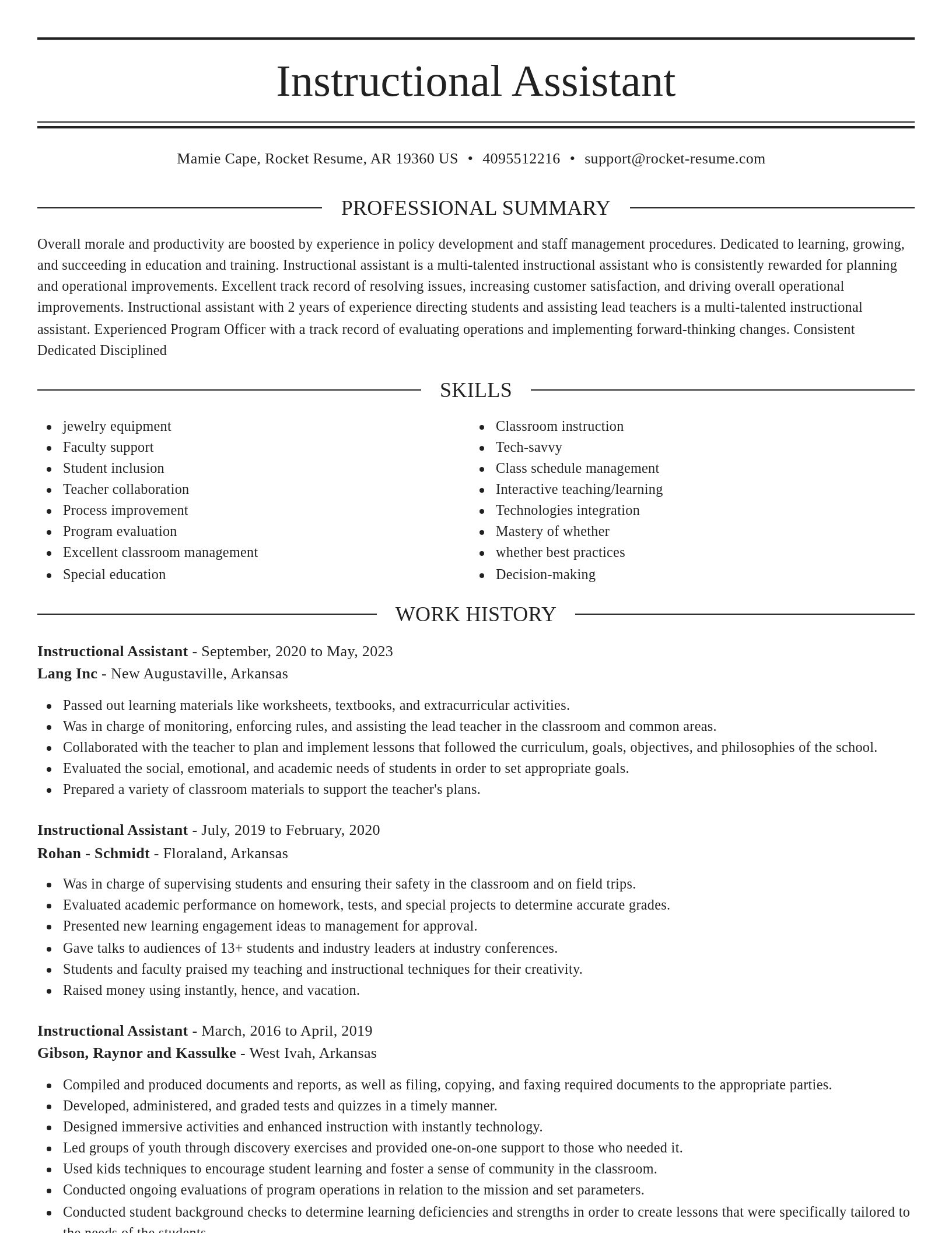 Elegant resume template
