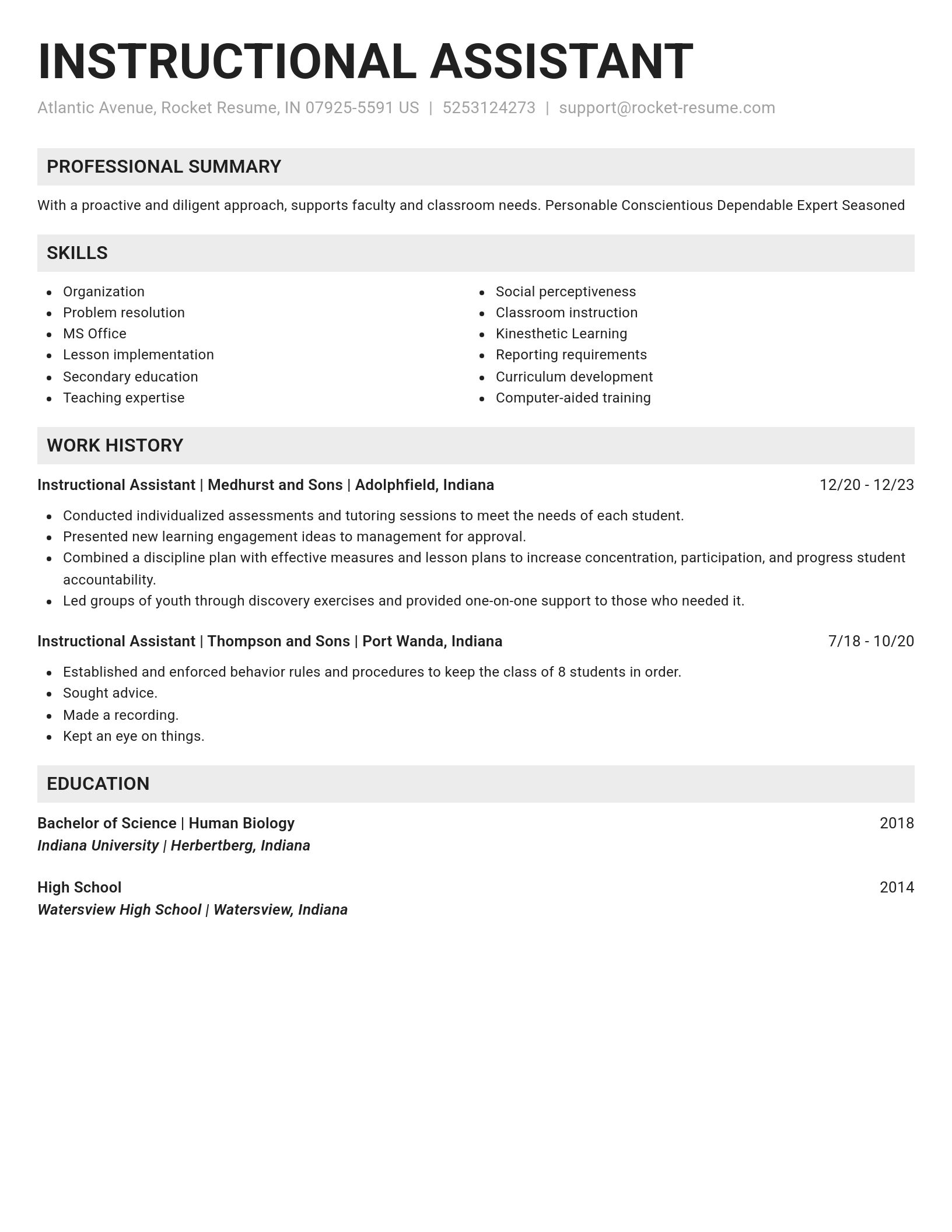 Genius resume template