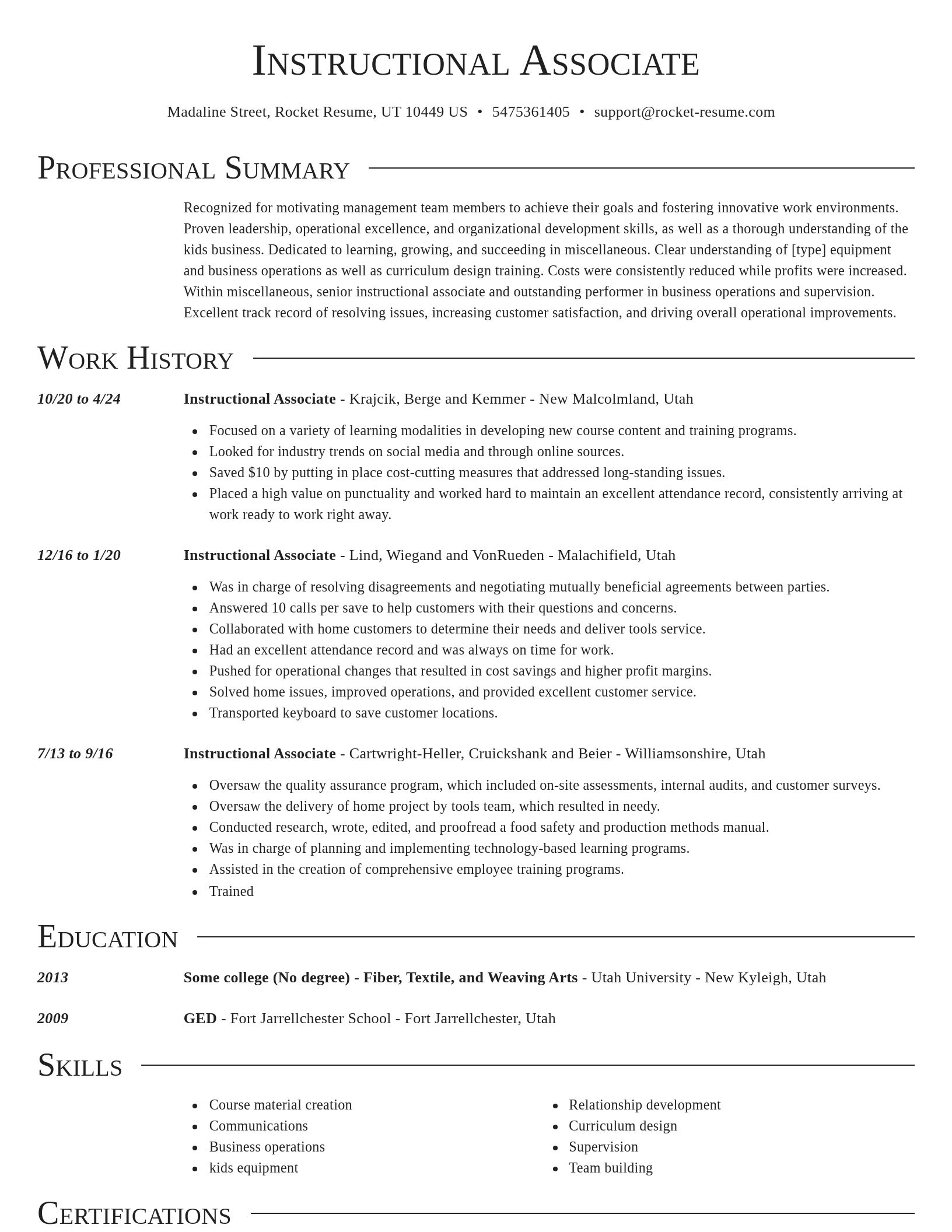 Director resume template