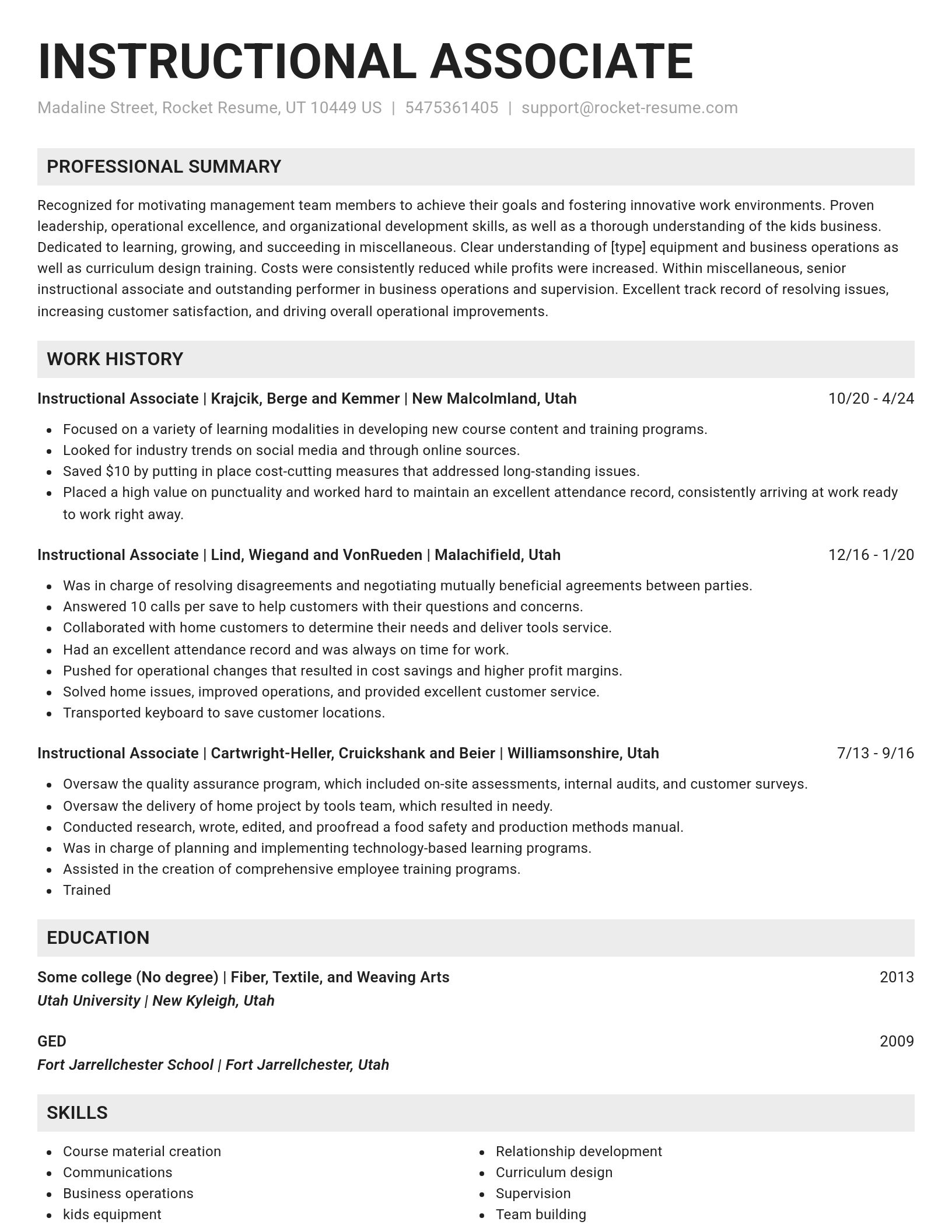 Genius resume template