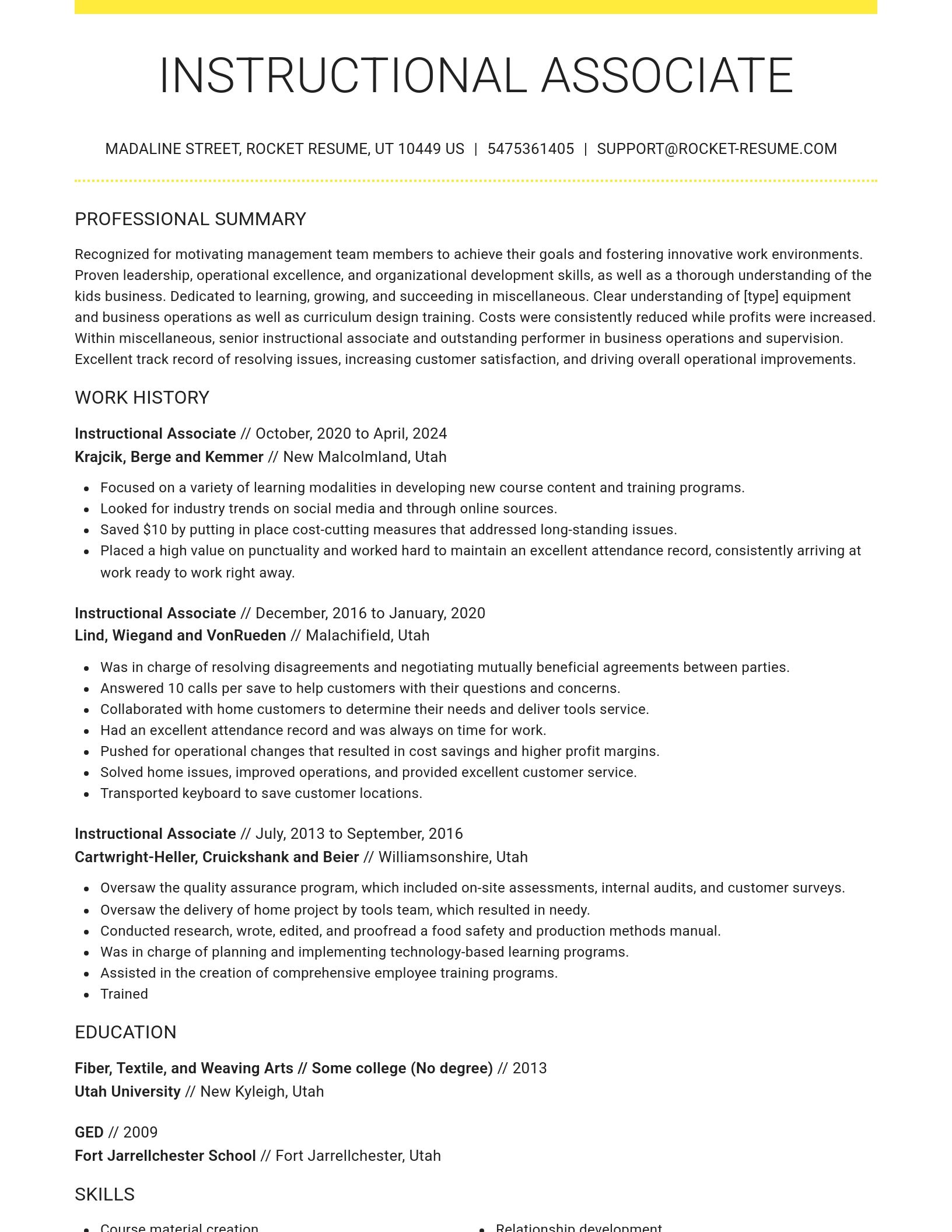 Grand resume template
