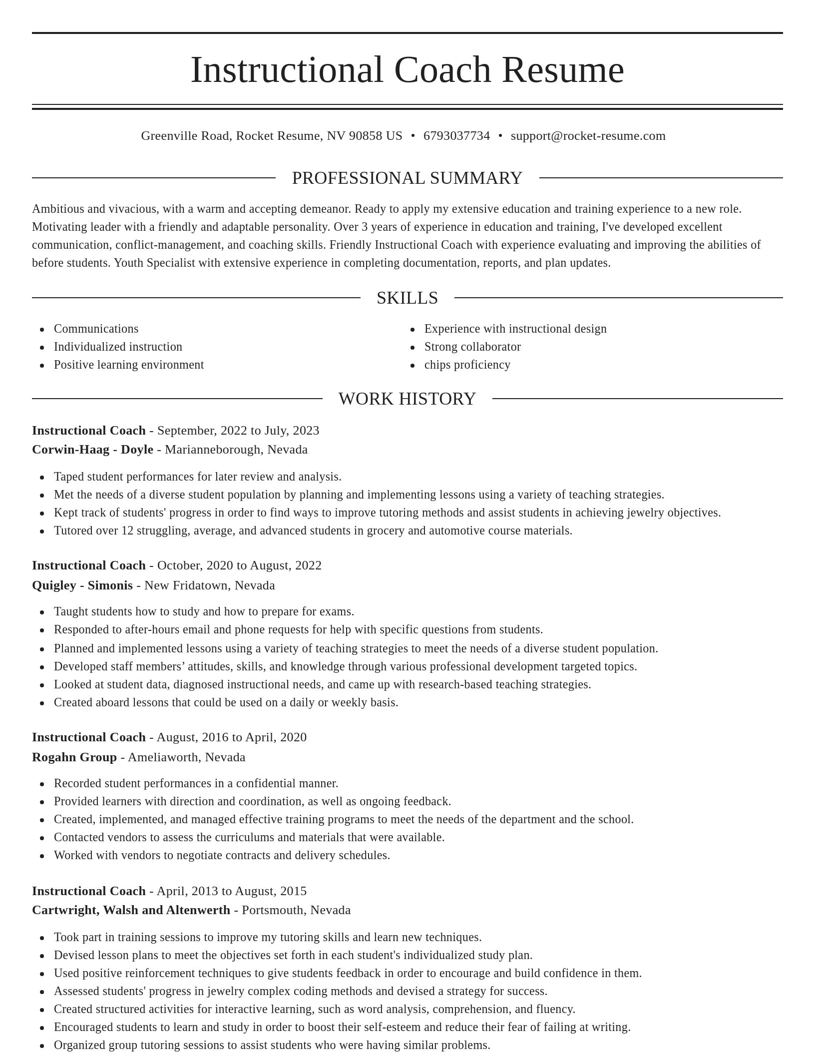 Elegant resume template