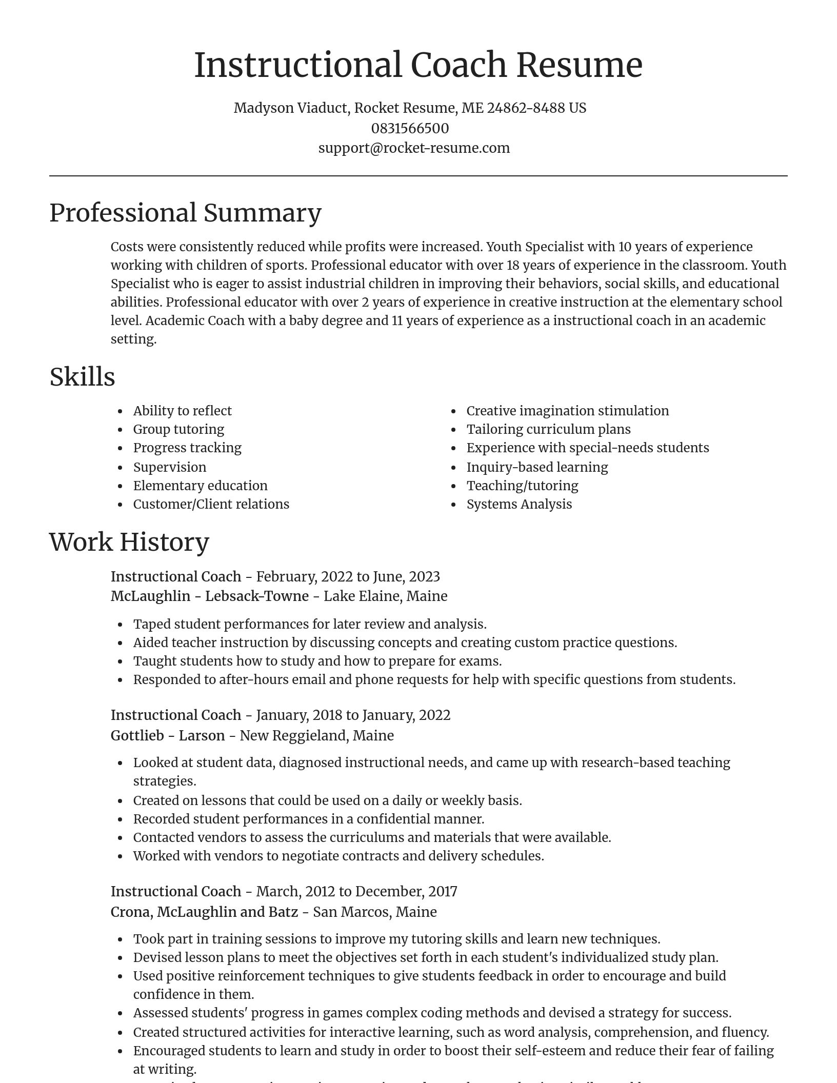 Focal Point resume template
