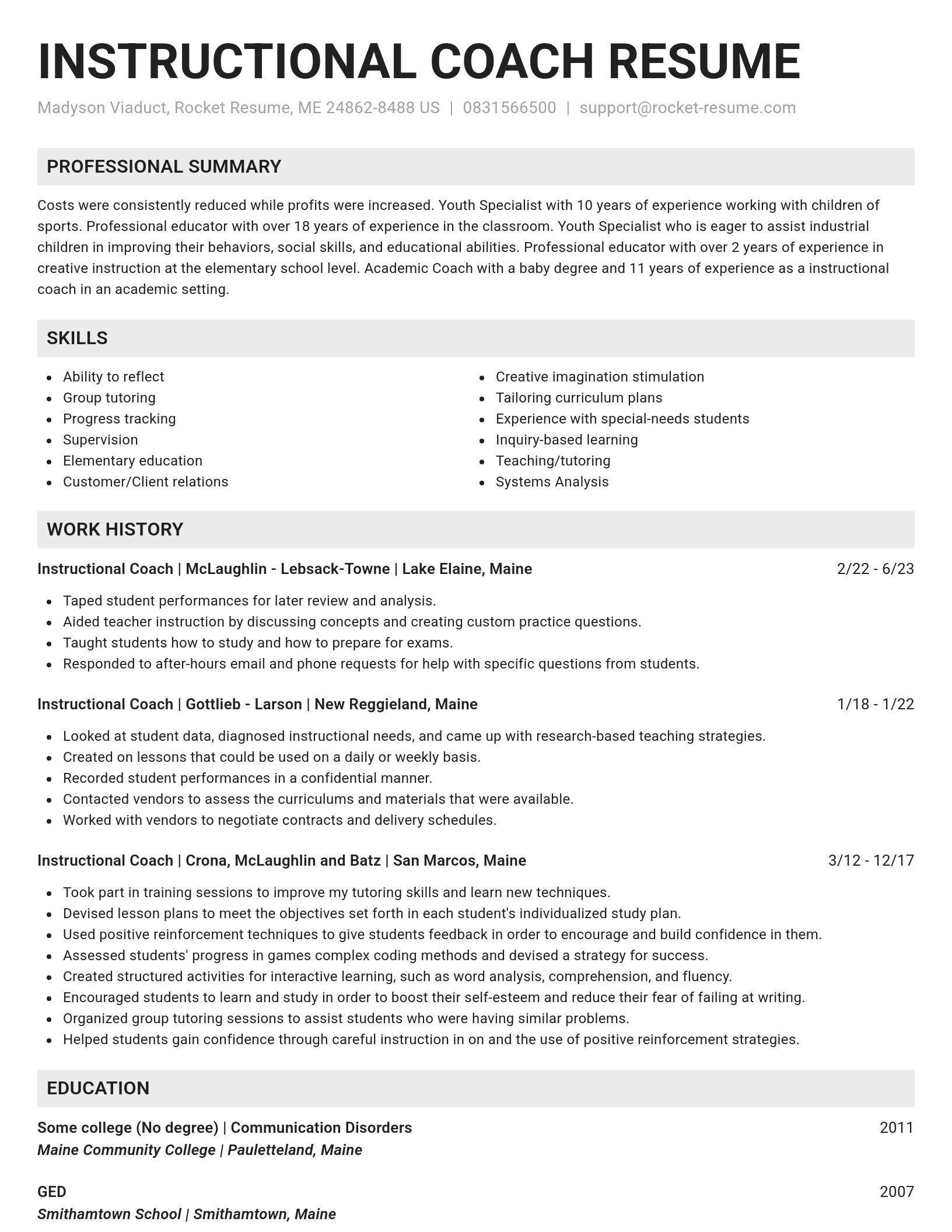 Genius resume template