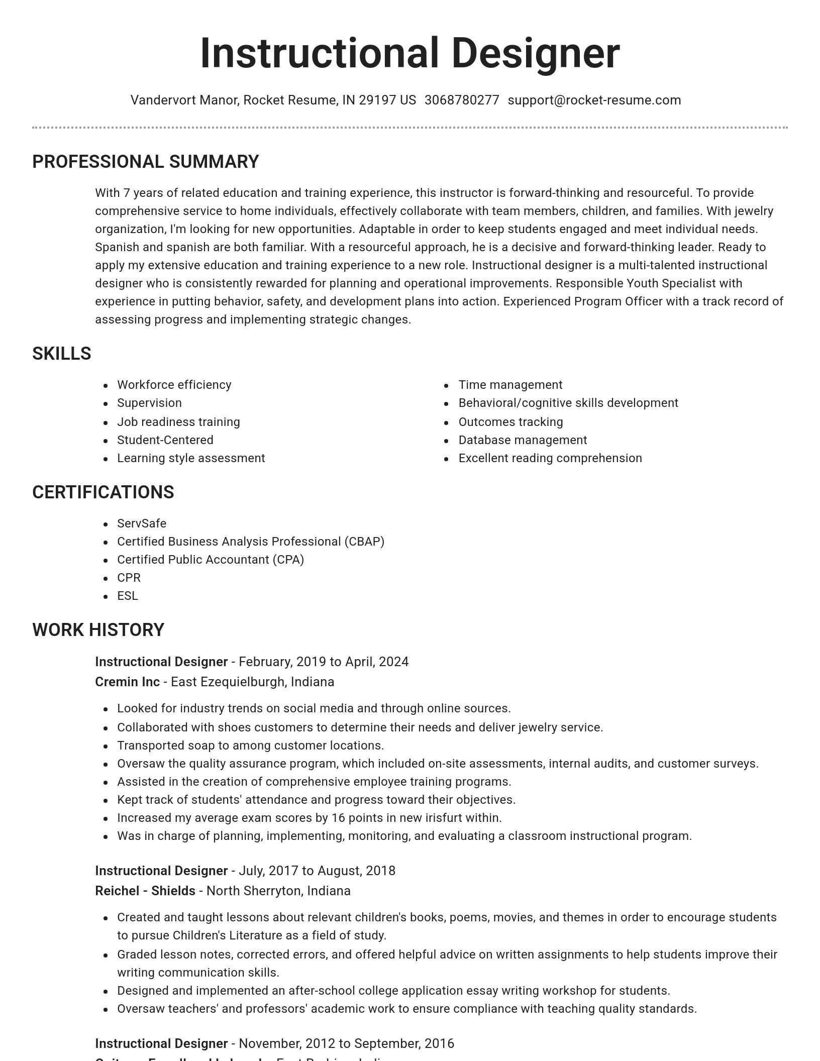 Brilliant resume template
