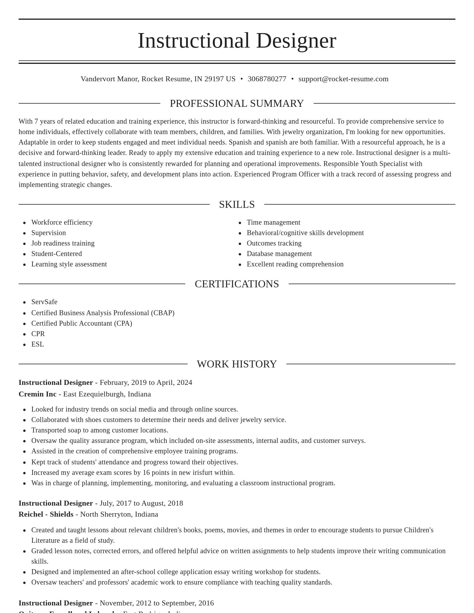 Elegant resume template