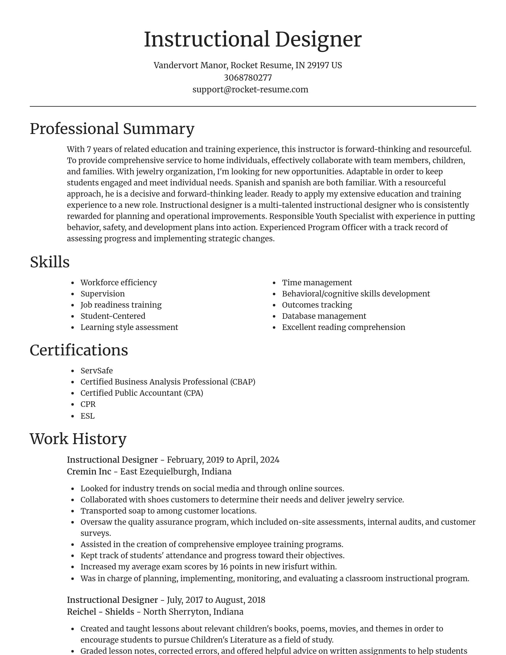 Focal Point resume template