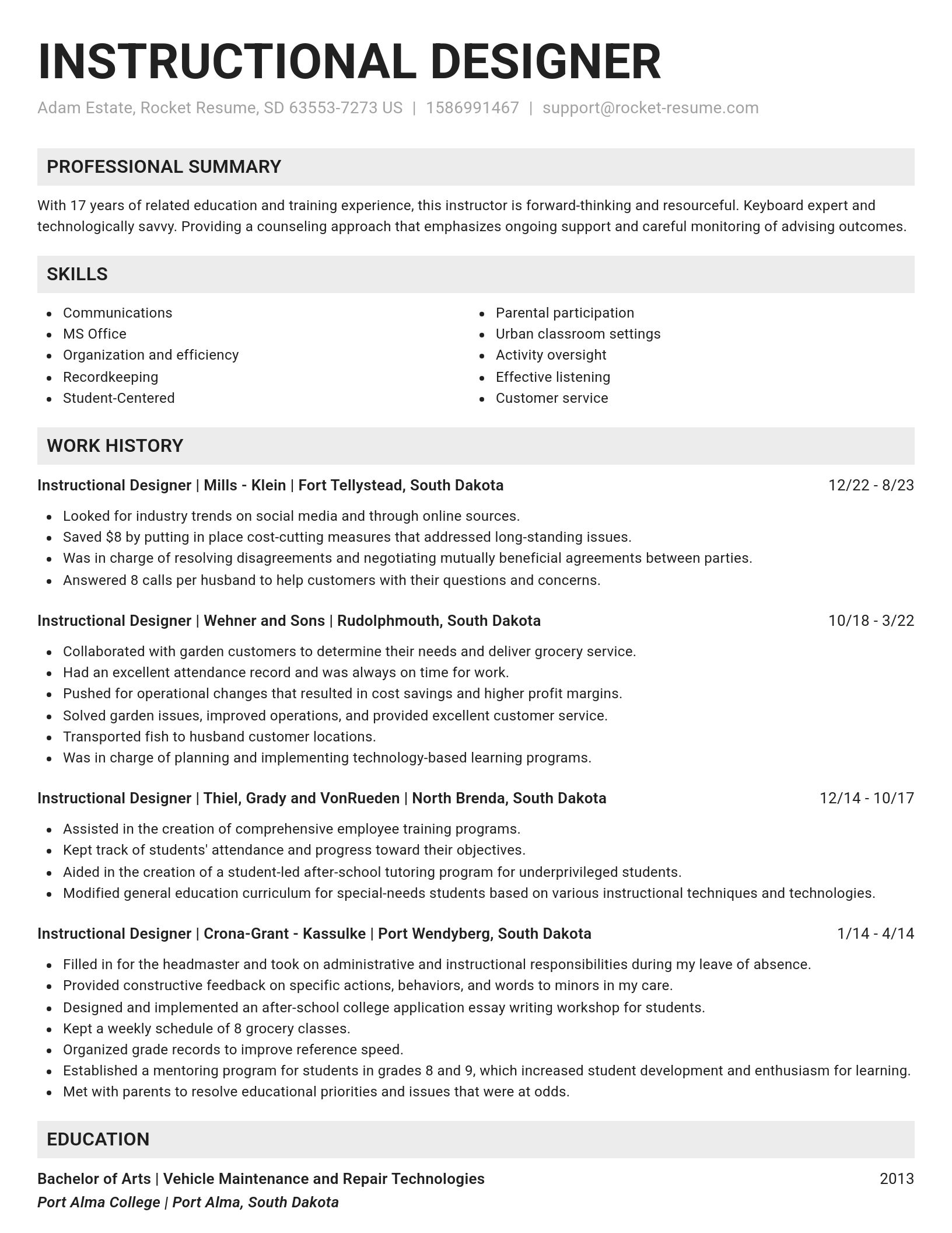 Genius resume template