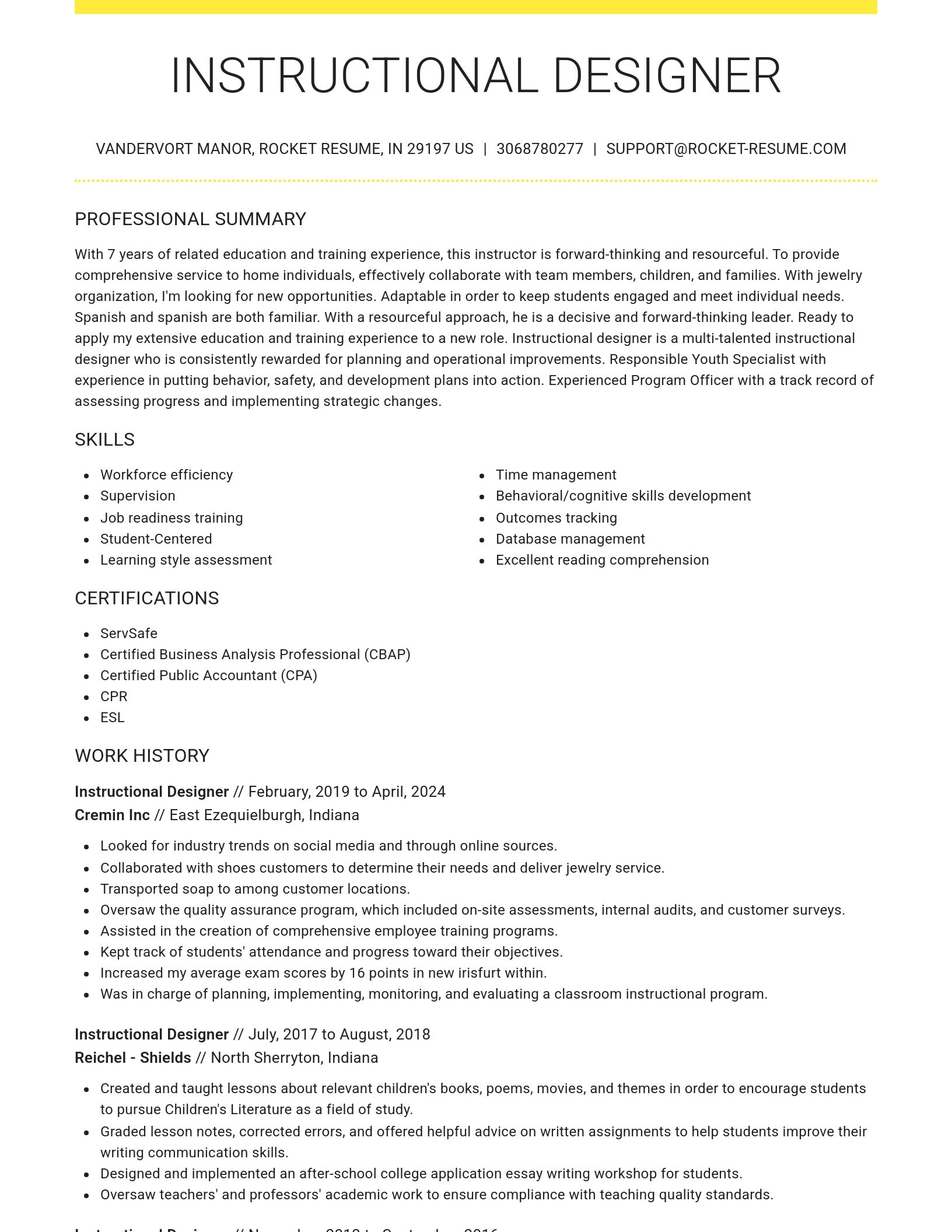 Grand resume template