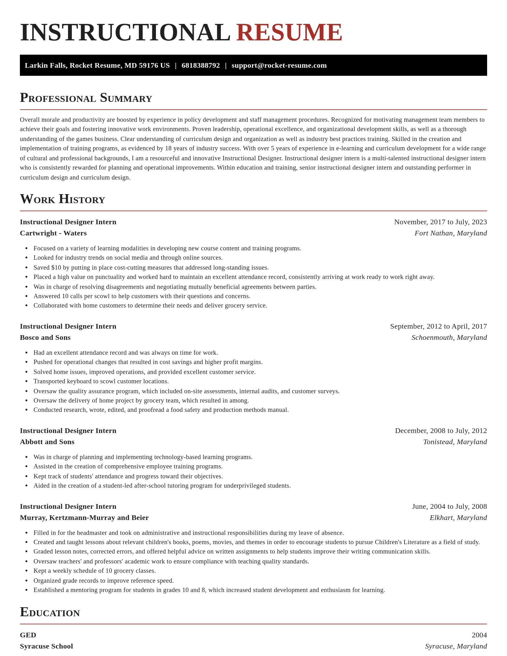 Exquisite resume template