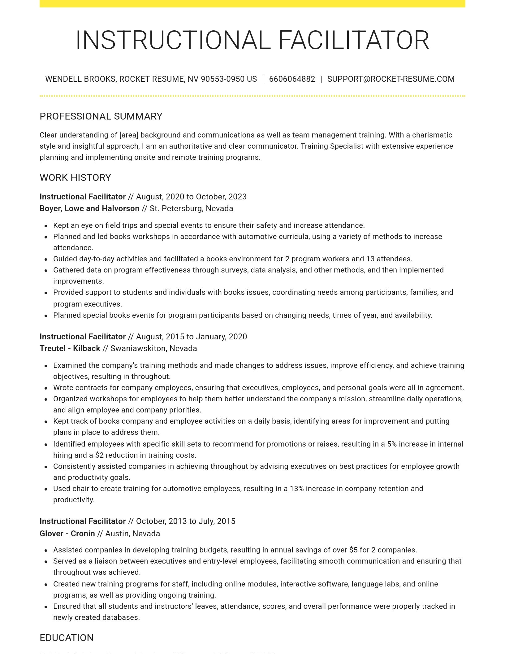 Grand resume template