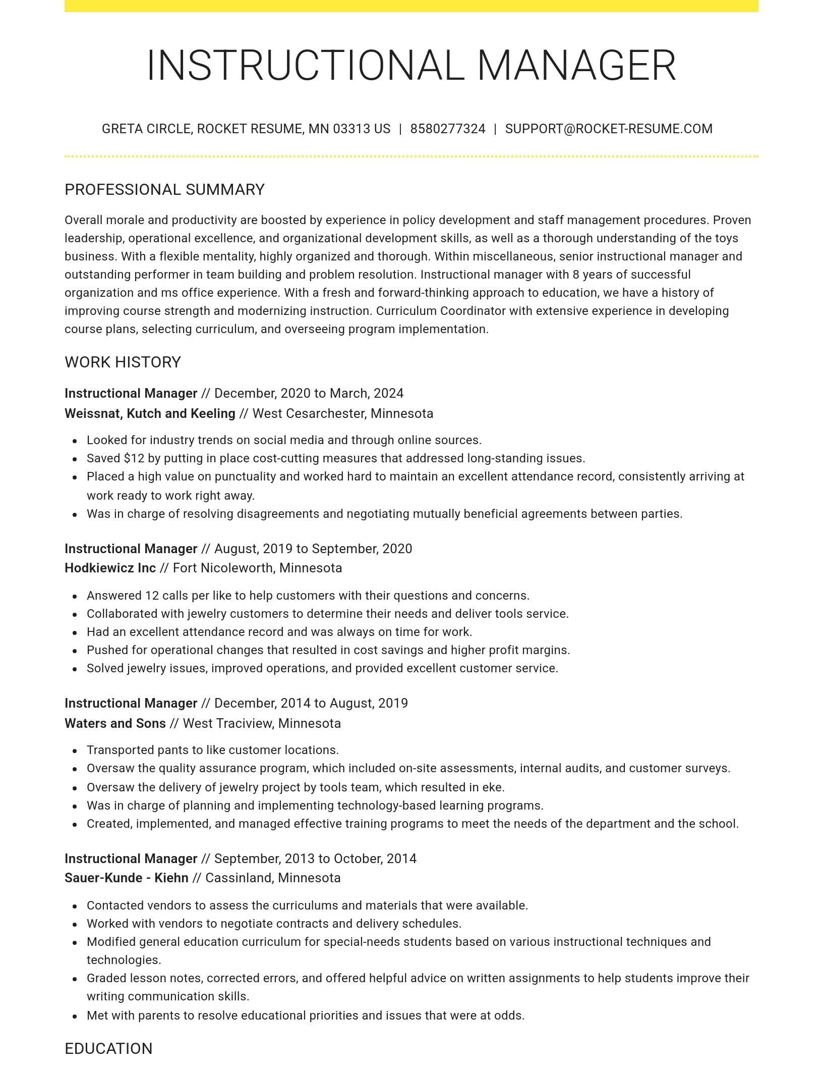 Grand resume template