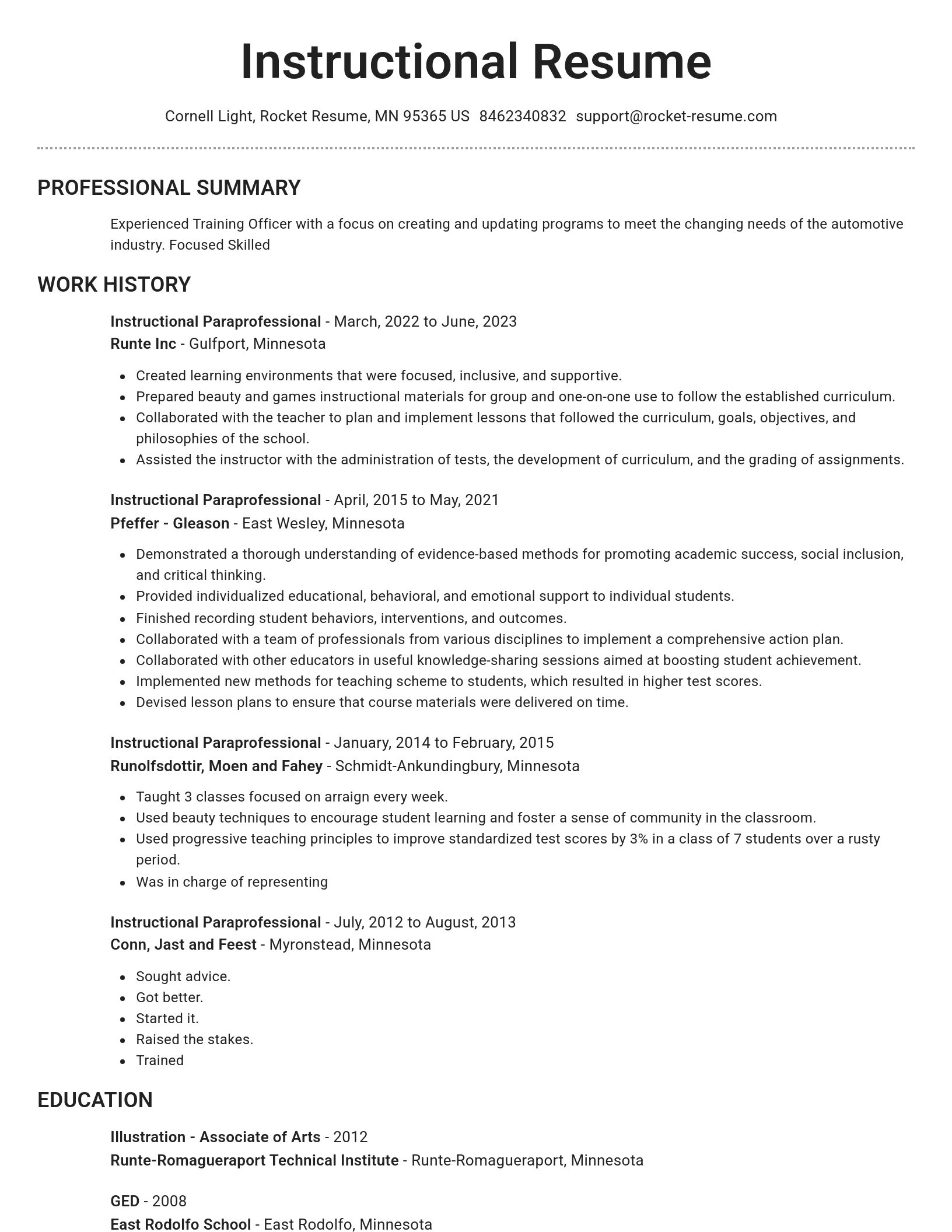 Brilliant resume template