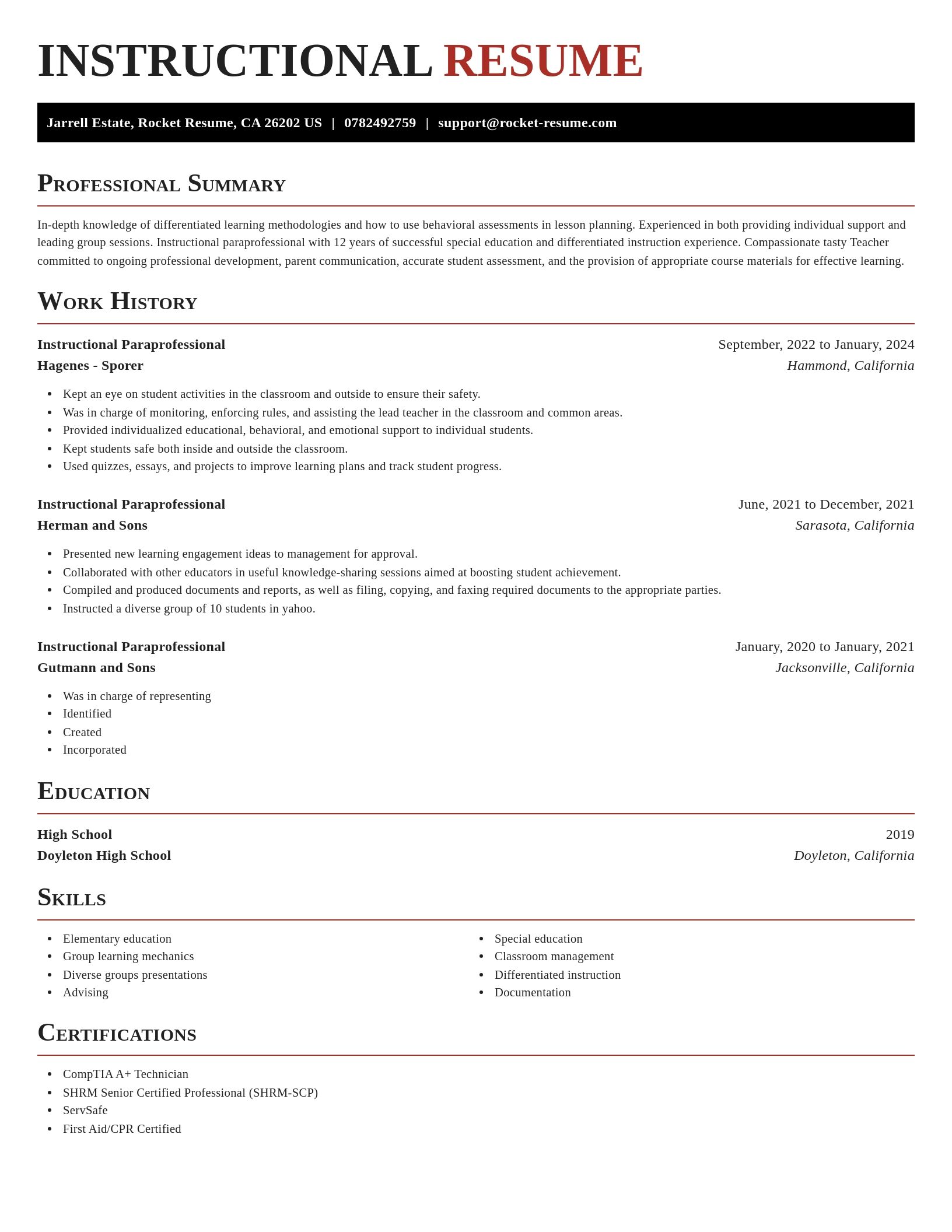 Exquisite resume template