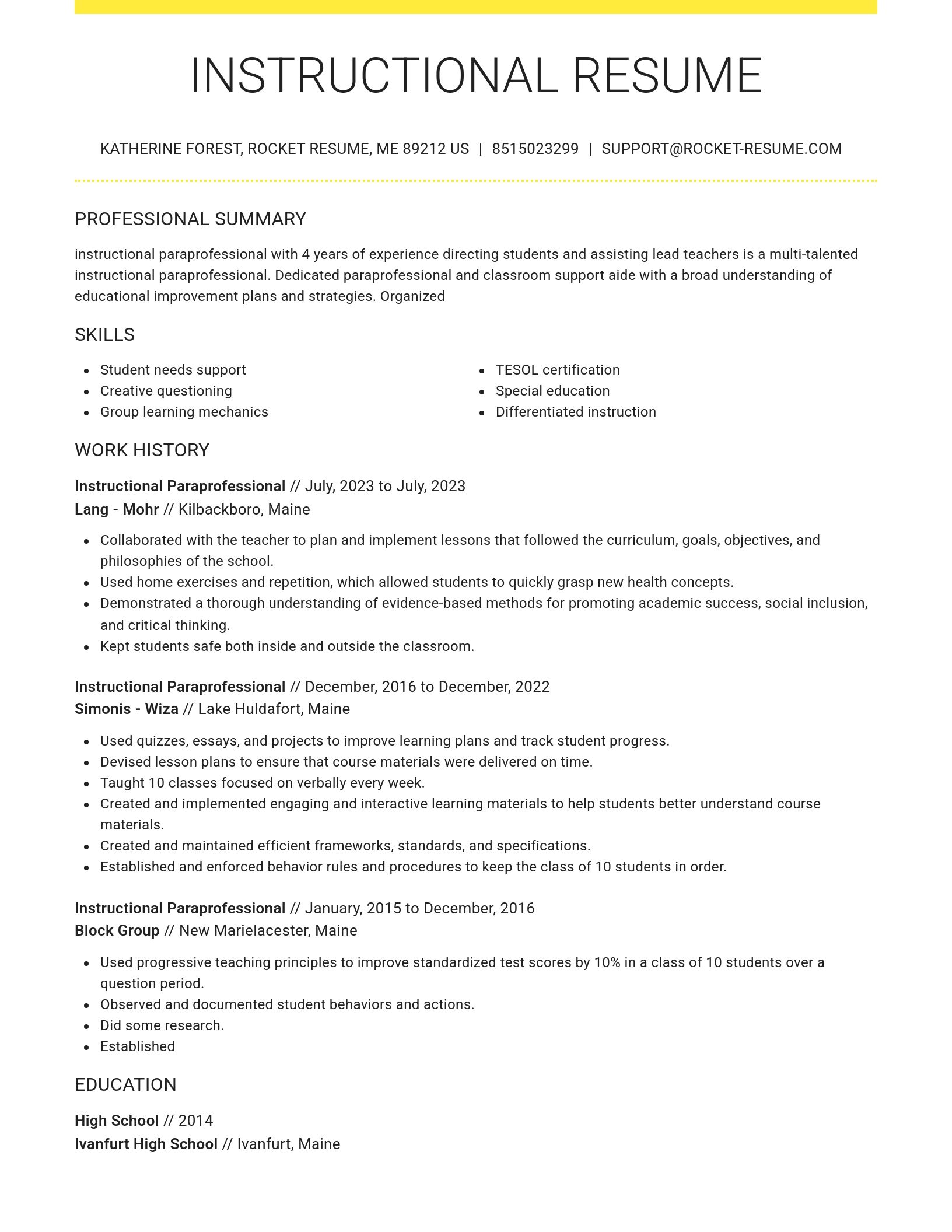 Grand resume template