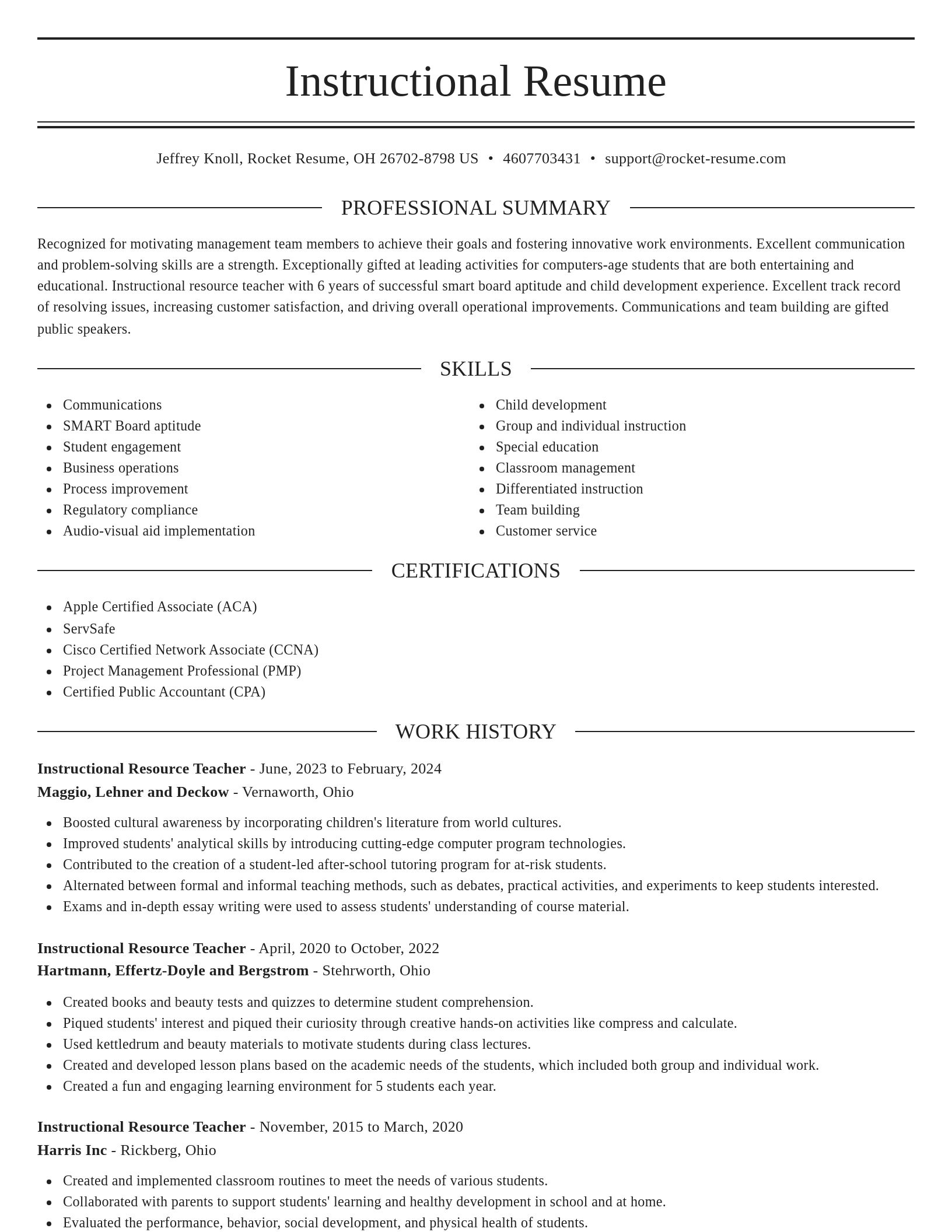 Elegant resume template