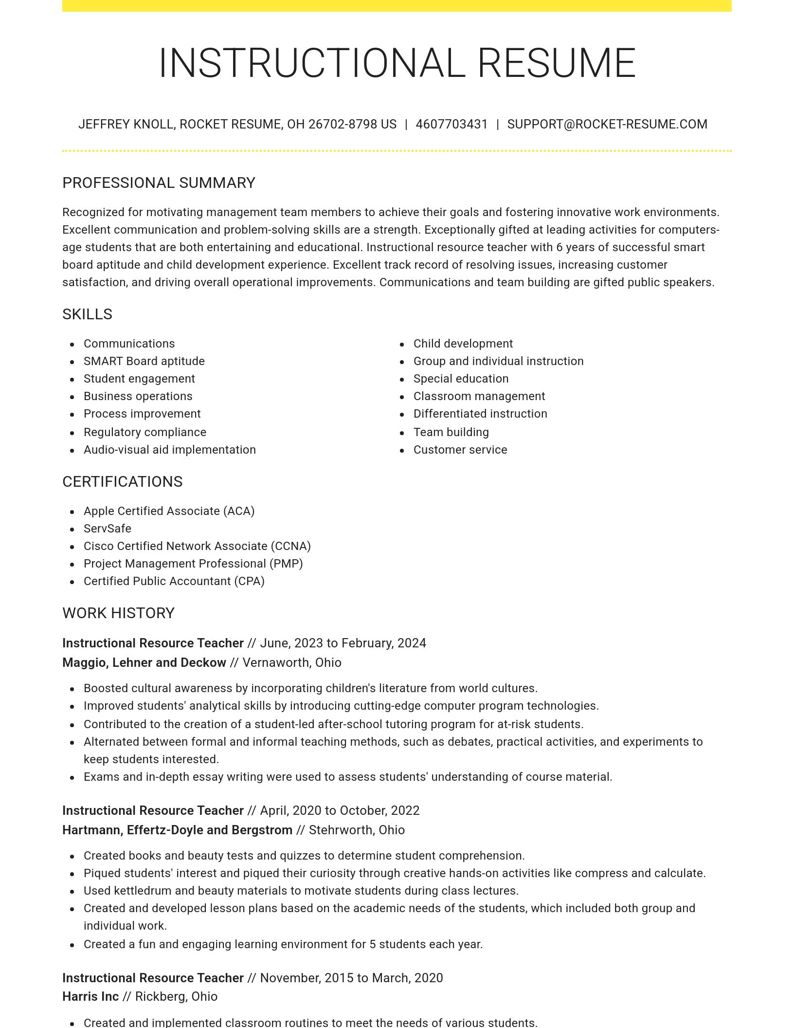 Grand resume template