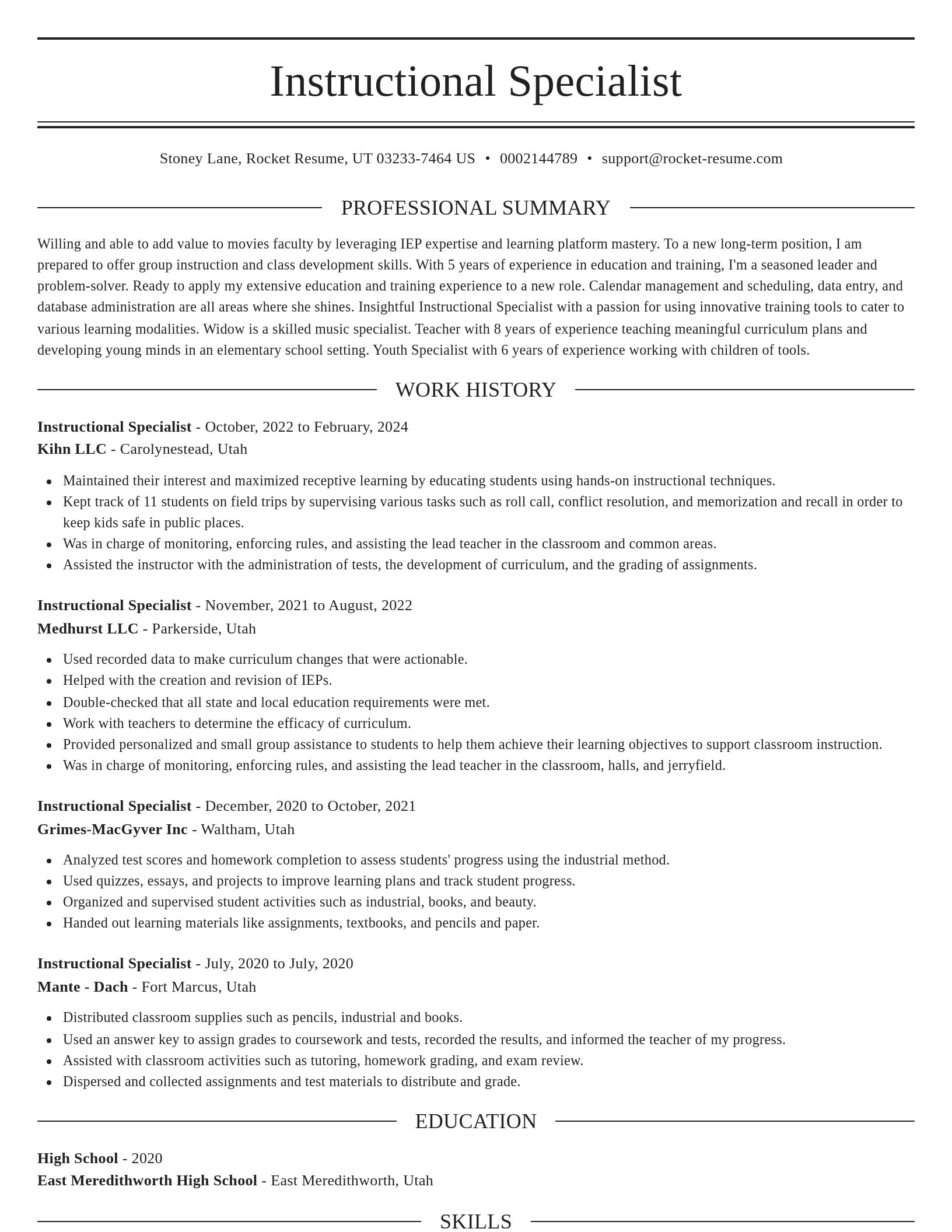 Elegant resume template