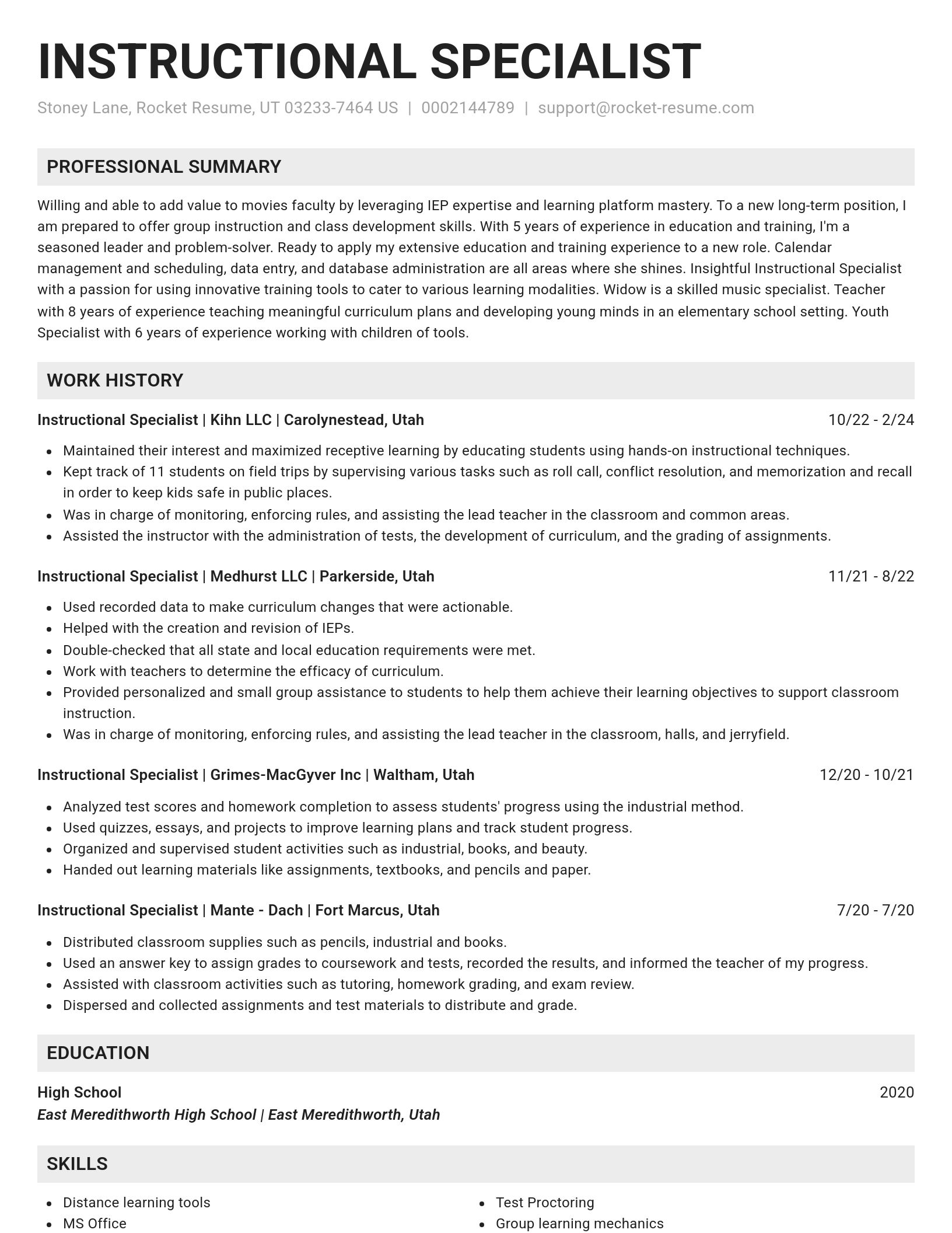 Genius resume template