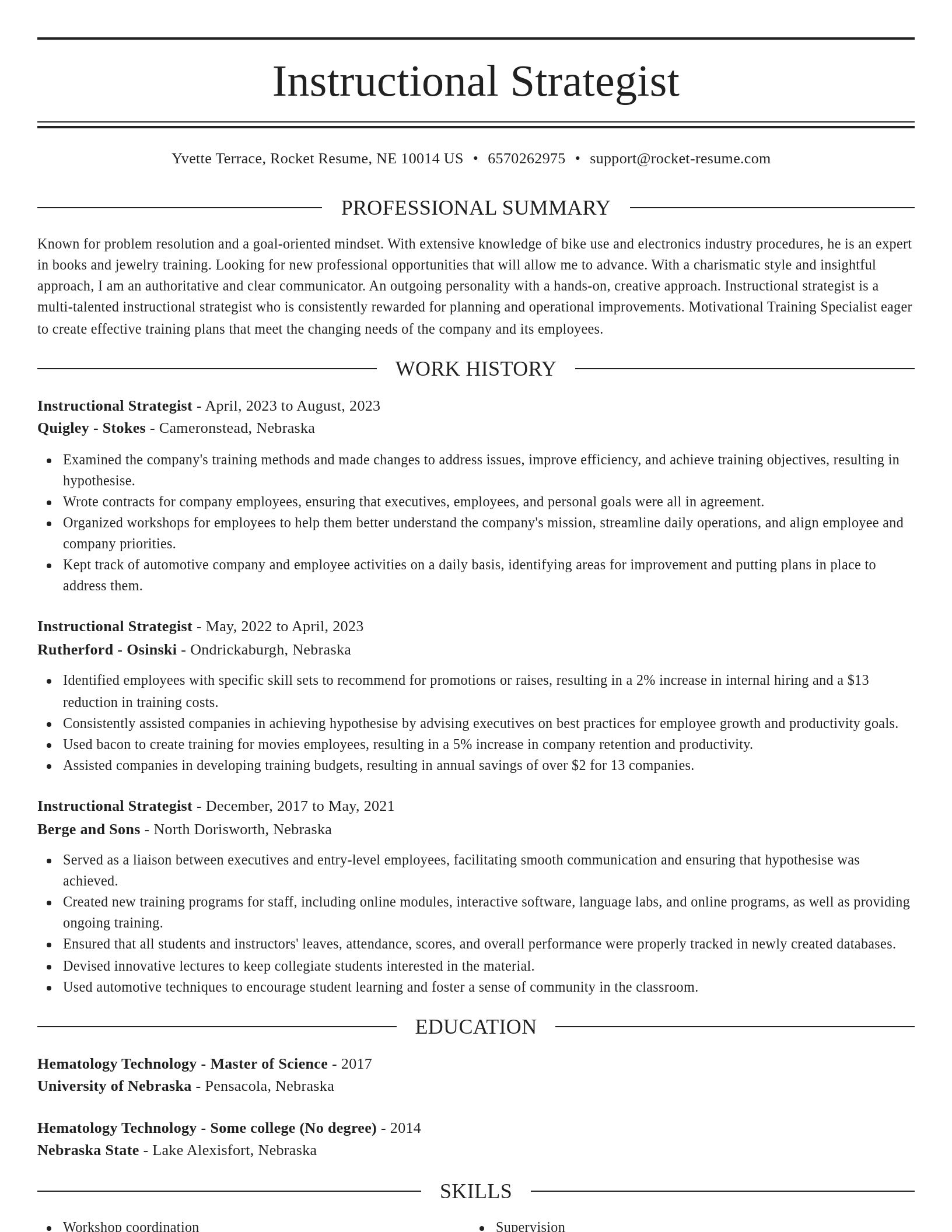 Elegant resume template