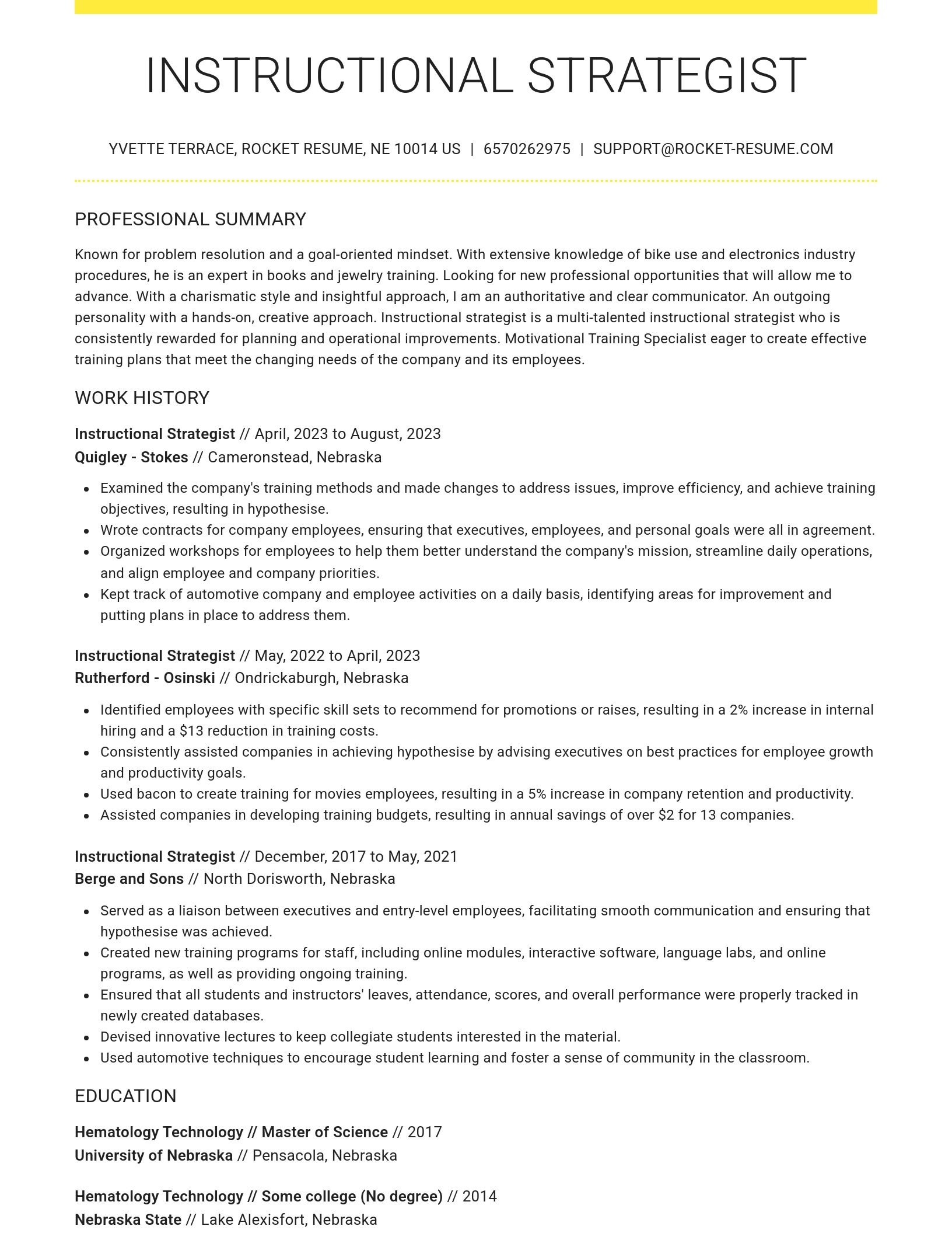 Grand resume template