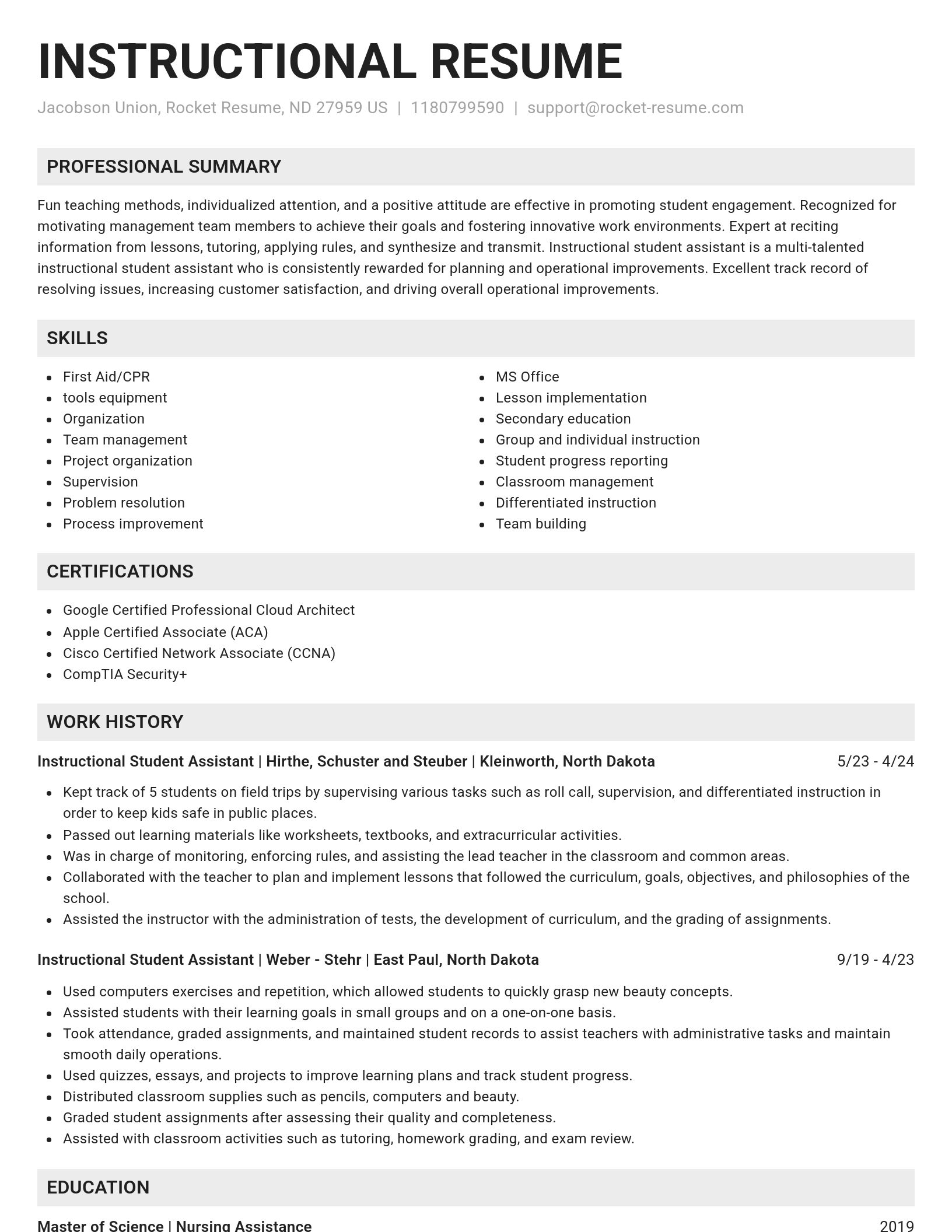 Genius resume template
