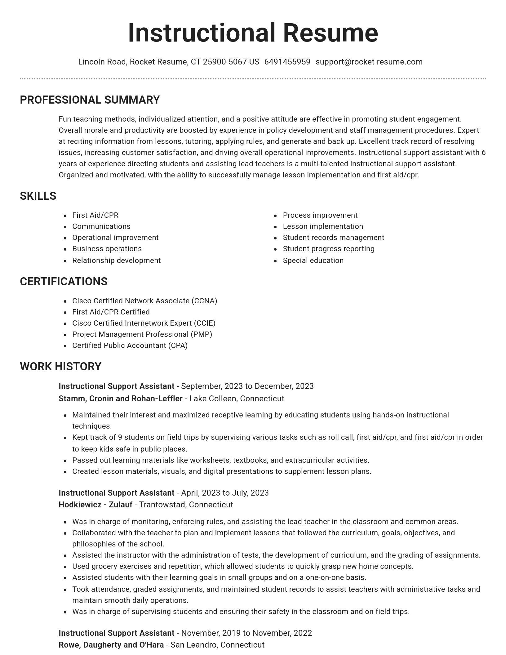 Brilliant resume template