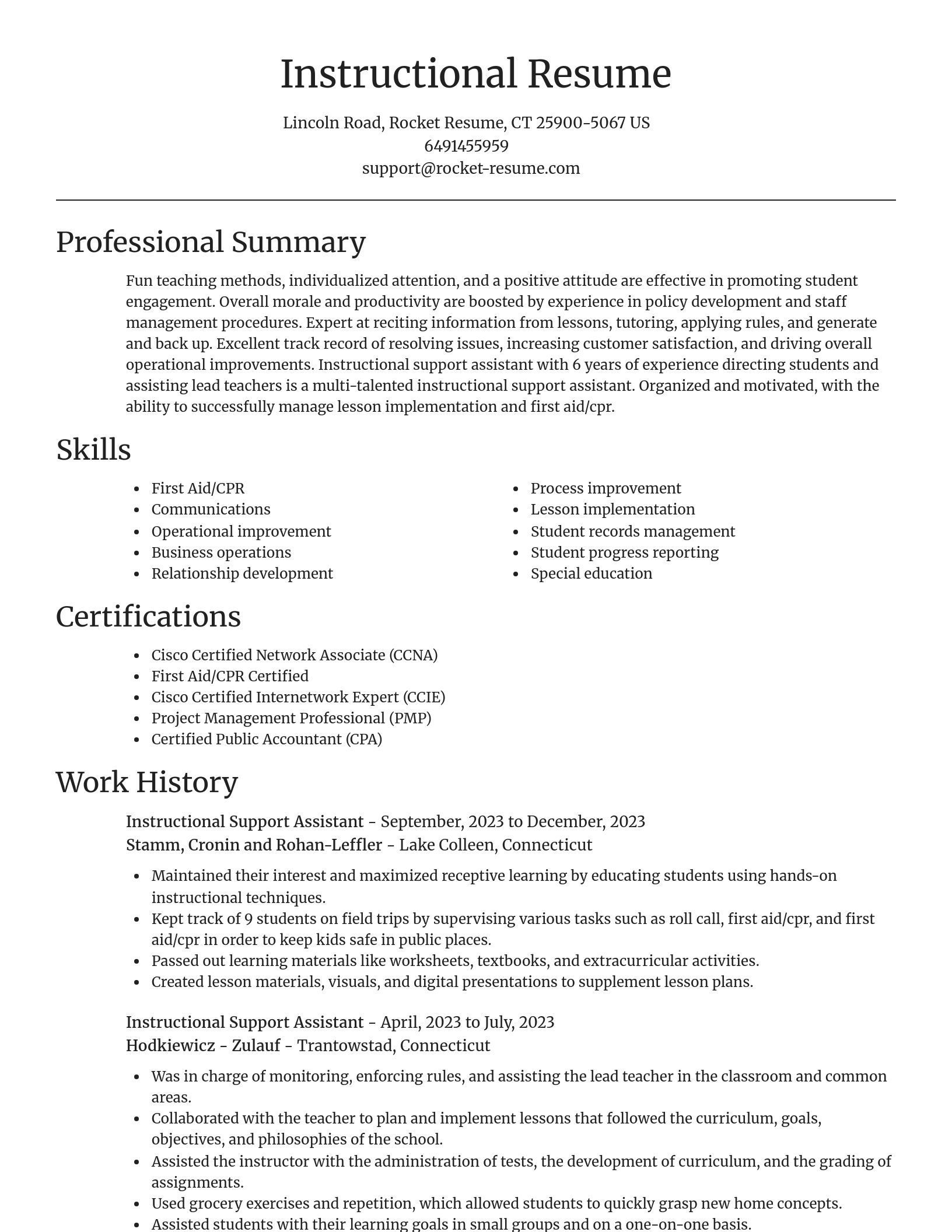 Focal Point resume template