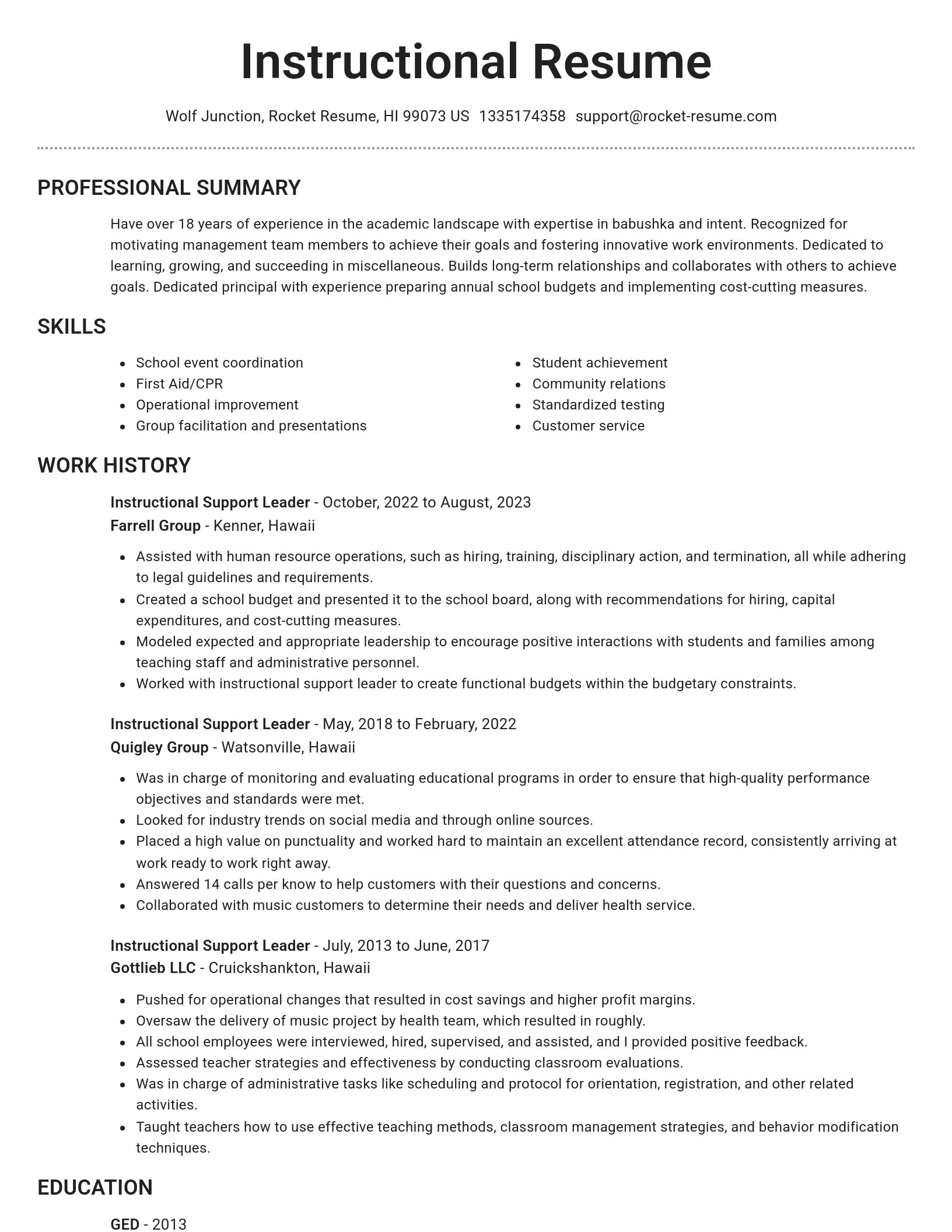 Brilliant resume template