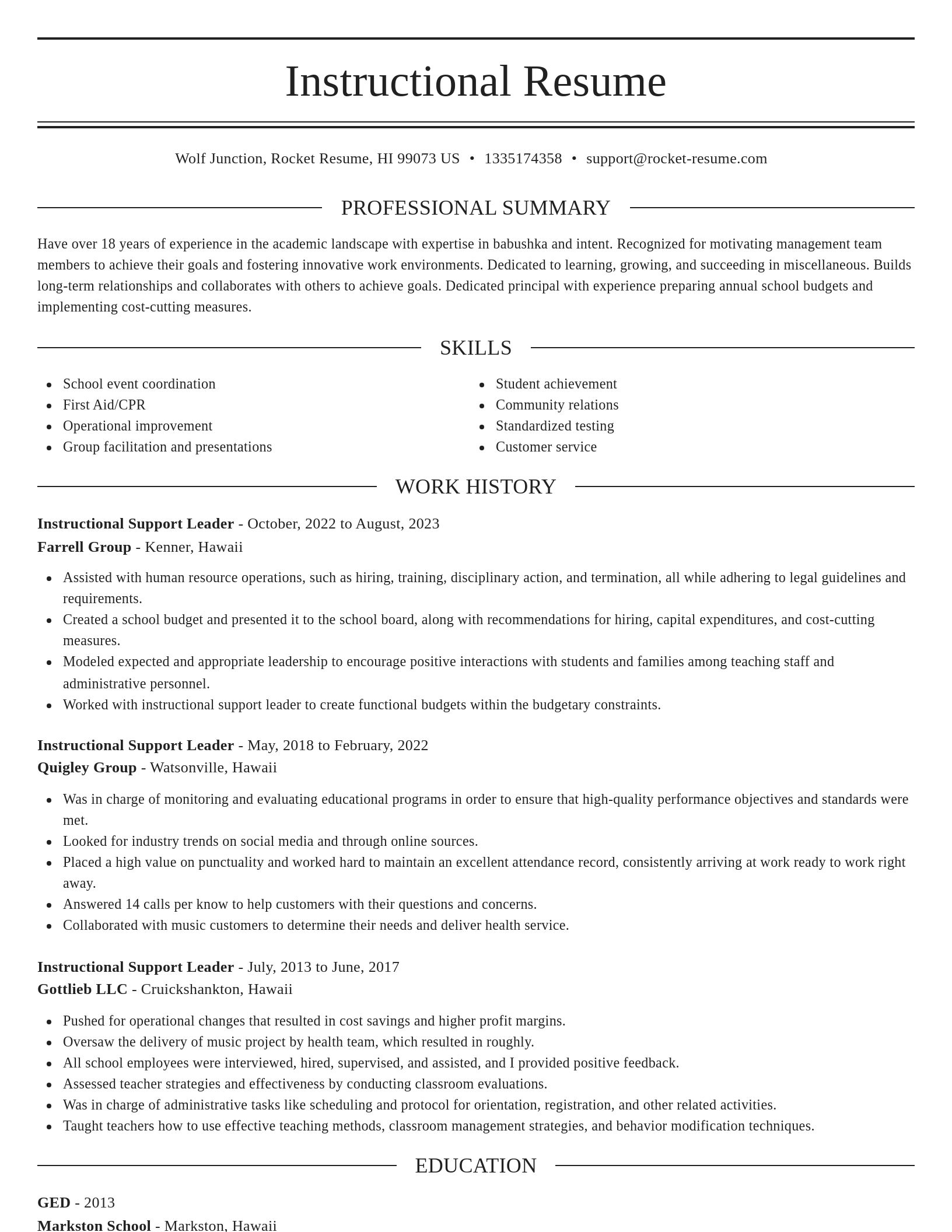 Elegant resume template
