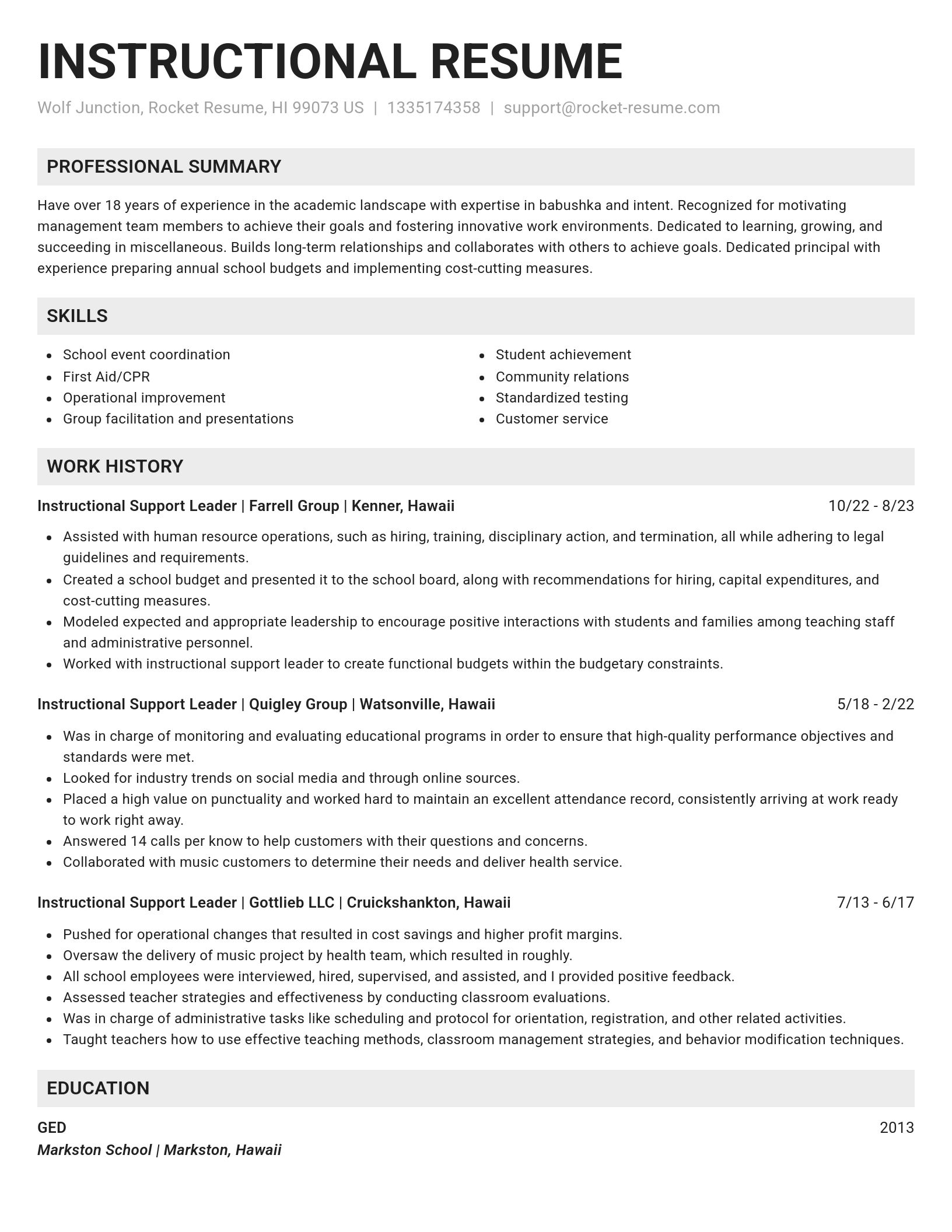 Genius resume template