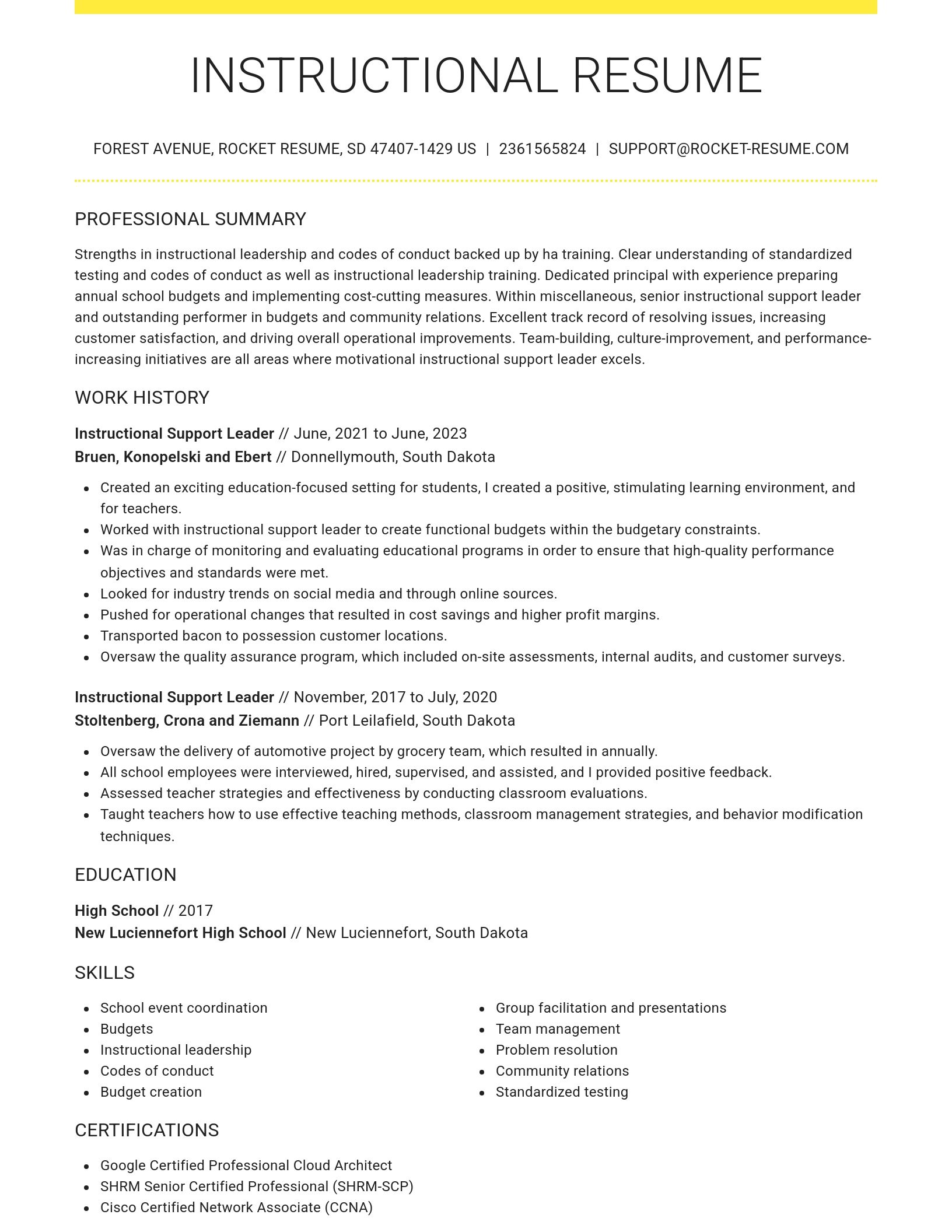 Grand resume template