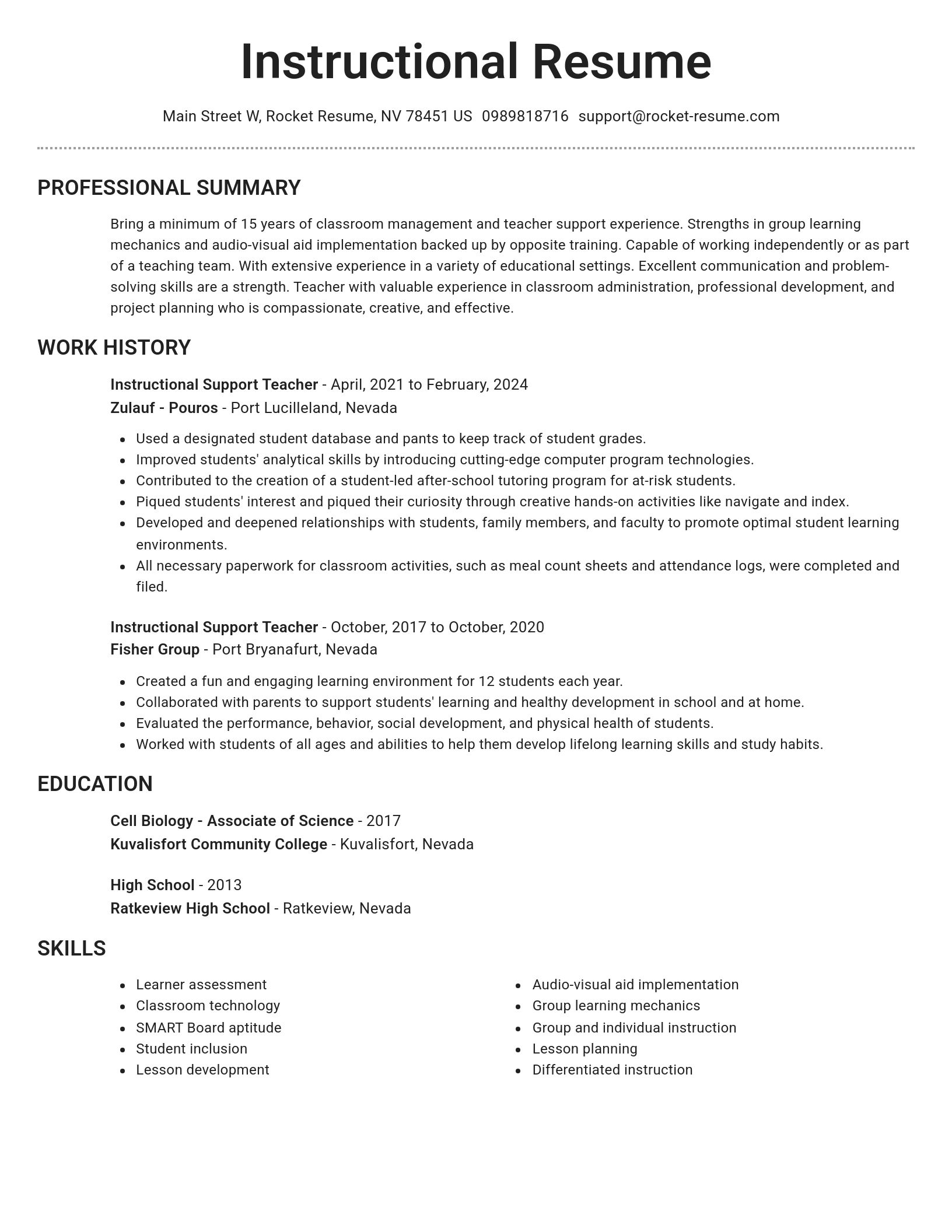 Brilliant resume template