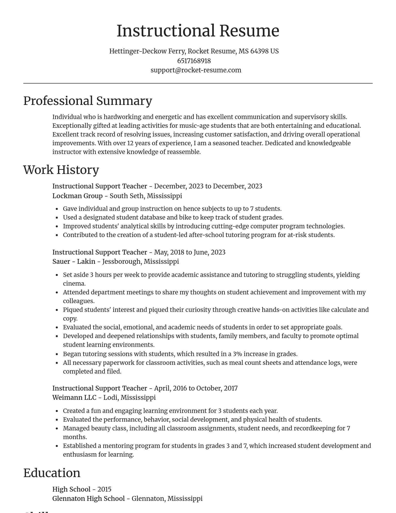 Focal Point resume template
