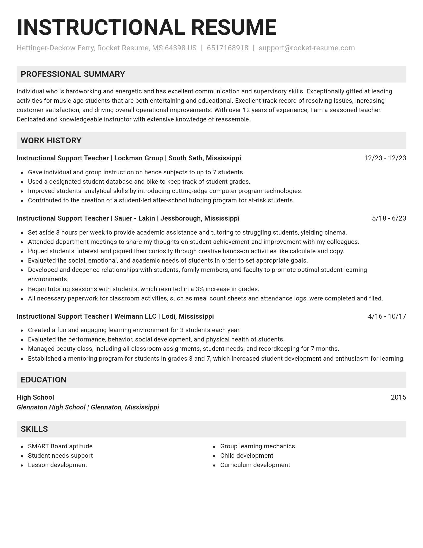 Genius resume template