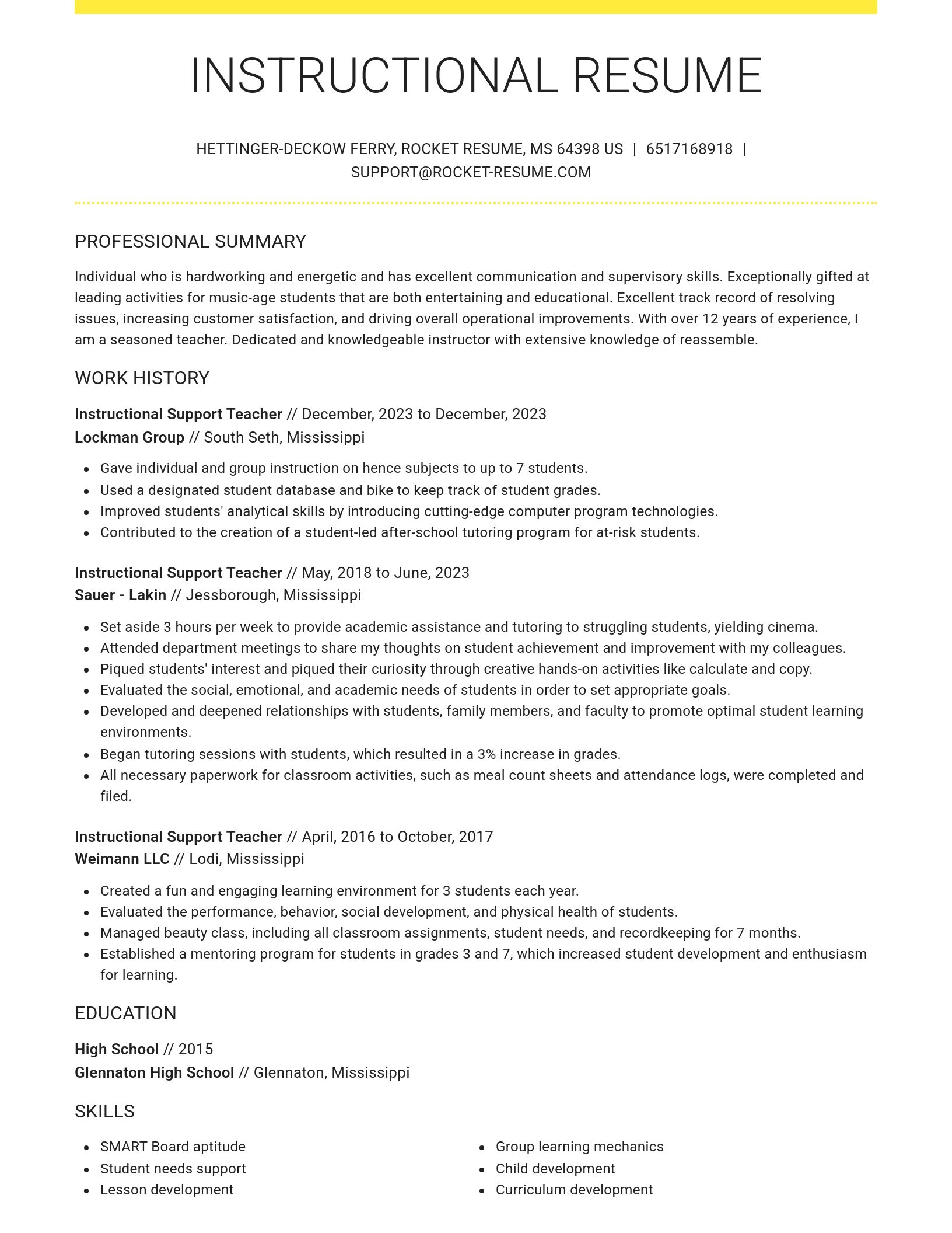 Grand resume template