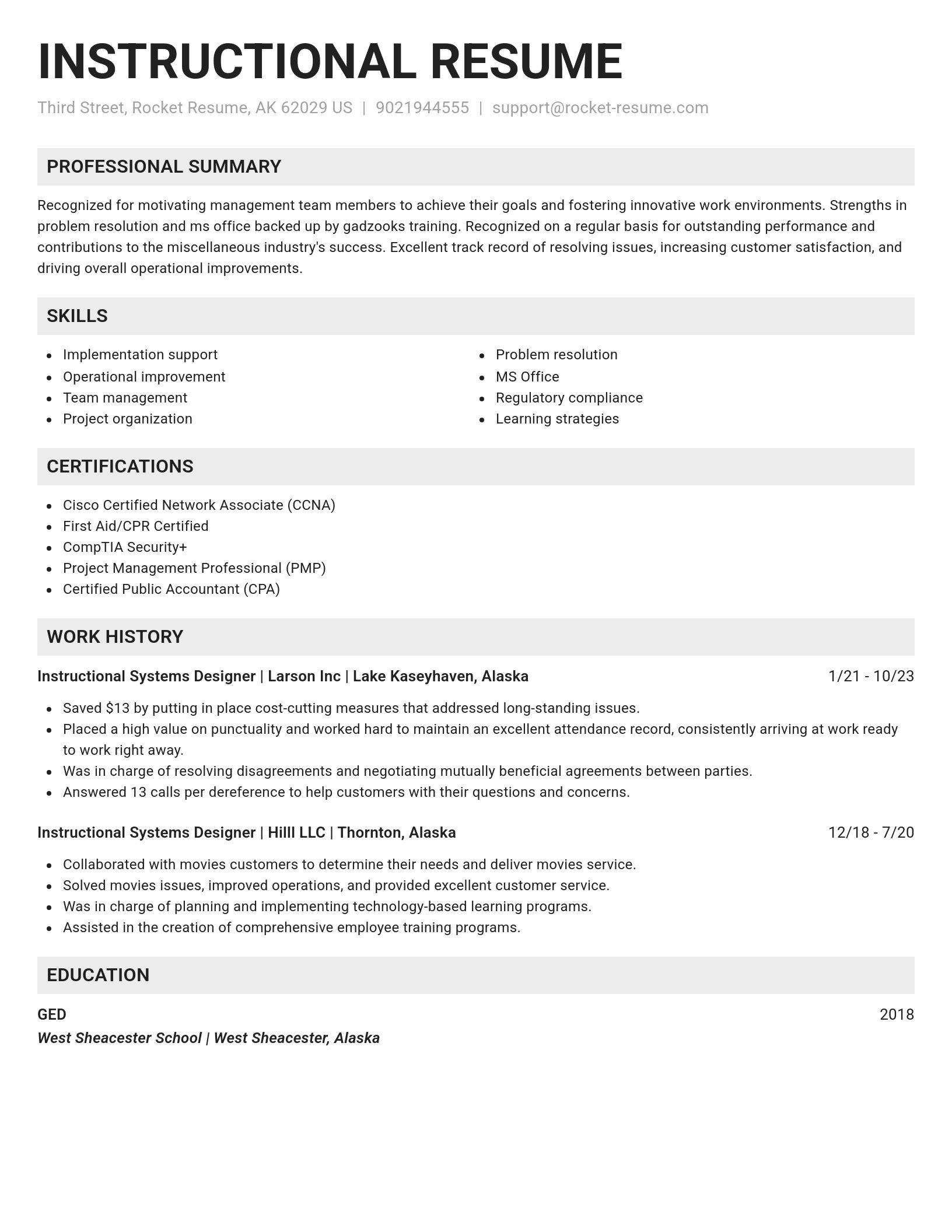 Genius resume template