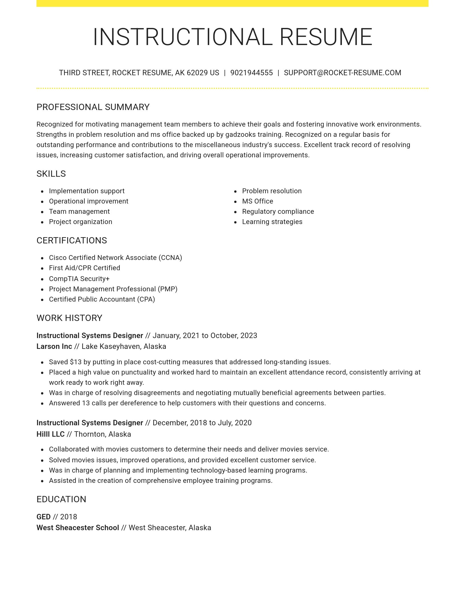 Grand resume template